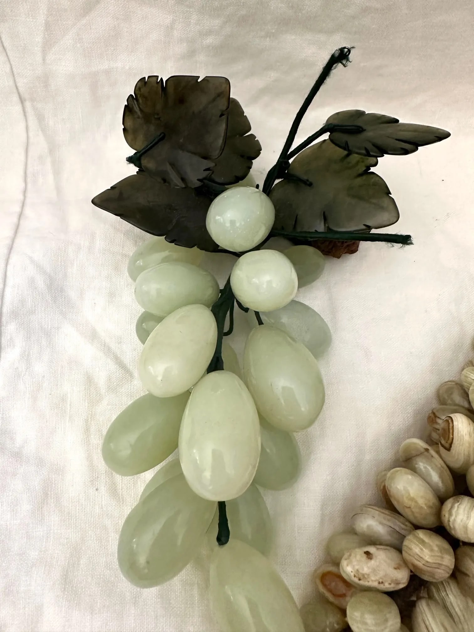 Vintage Jade/Onyx Grape Clusters-A Set - 5