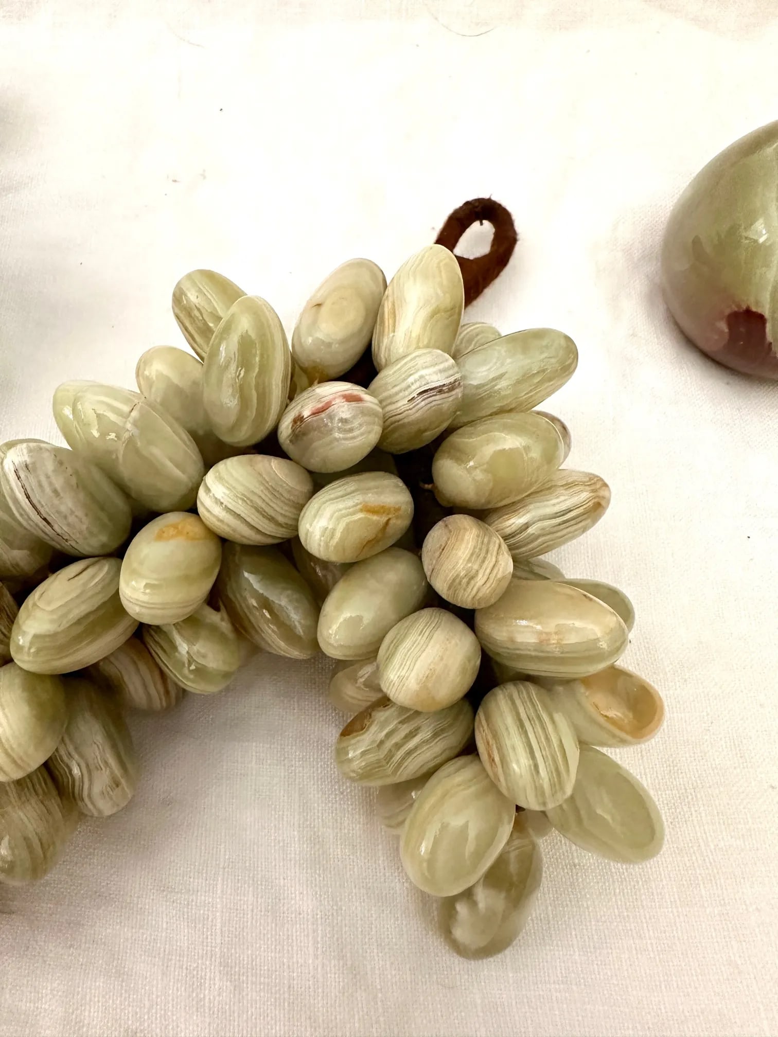 Vintage Jade/Onyx Grape Clusters-A Set - 7