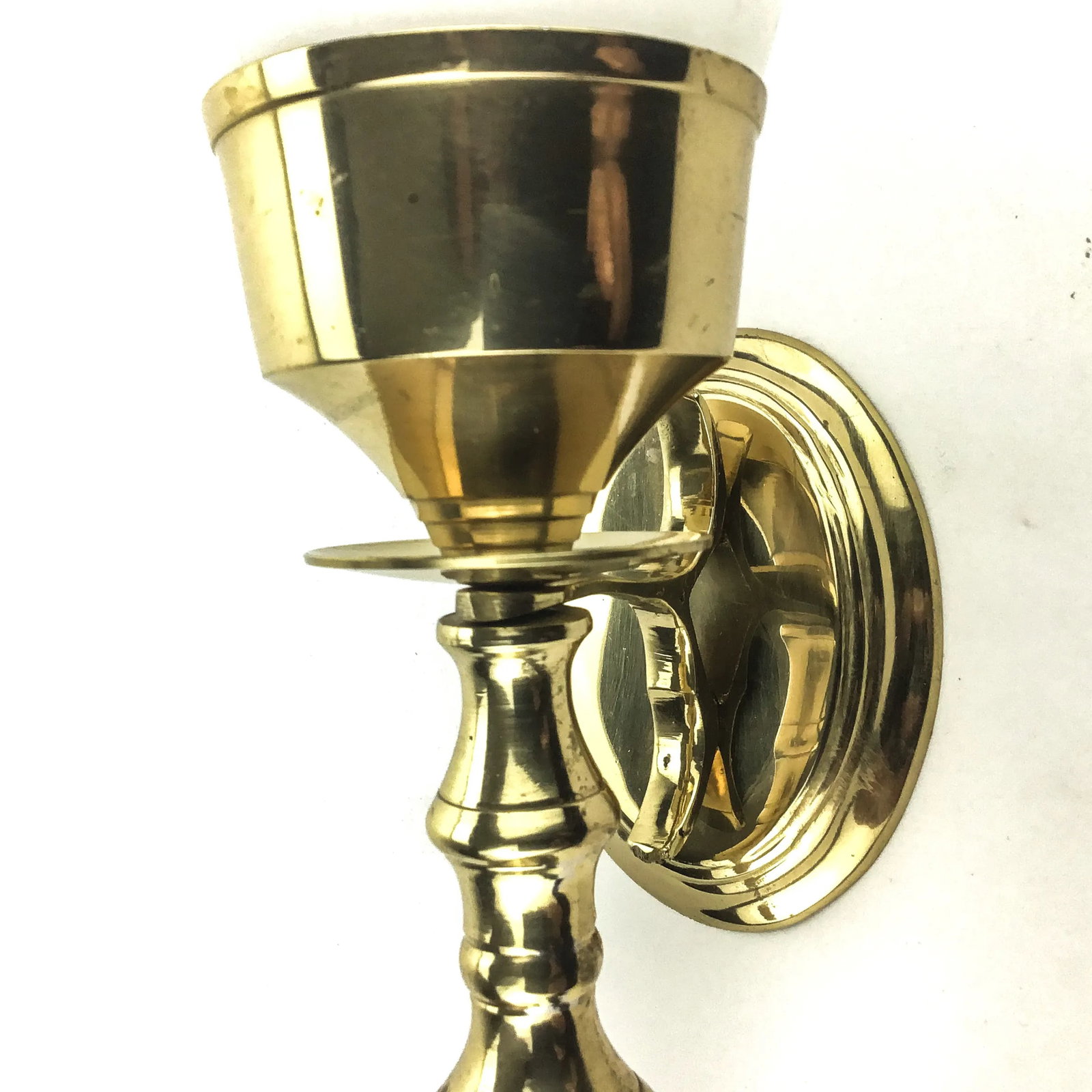 MCM Brass Wall Candle Sconce - 6