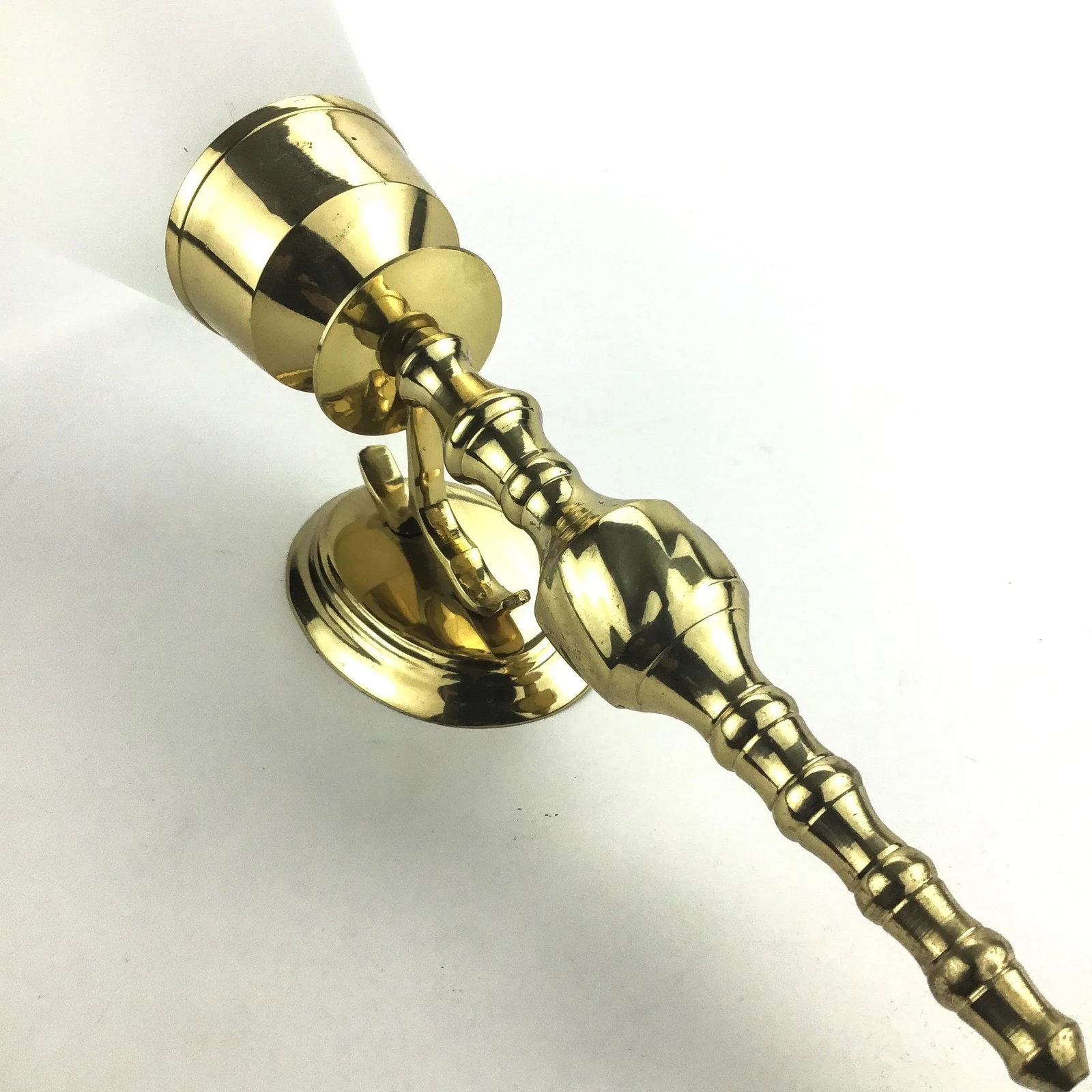 MCM Brass Wall Candle Sconce - 7