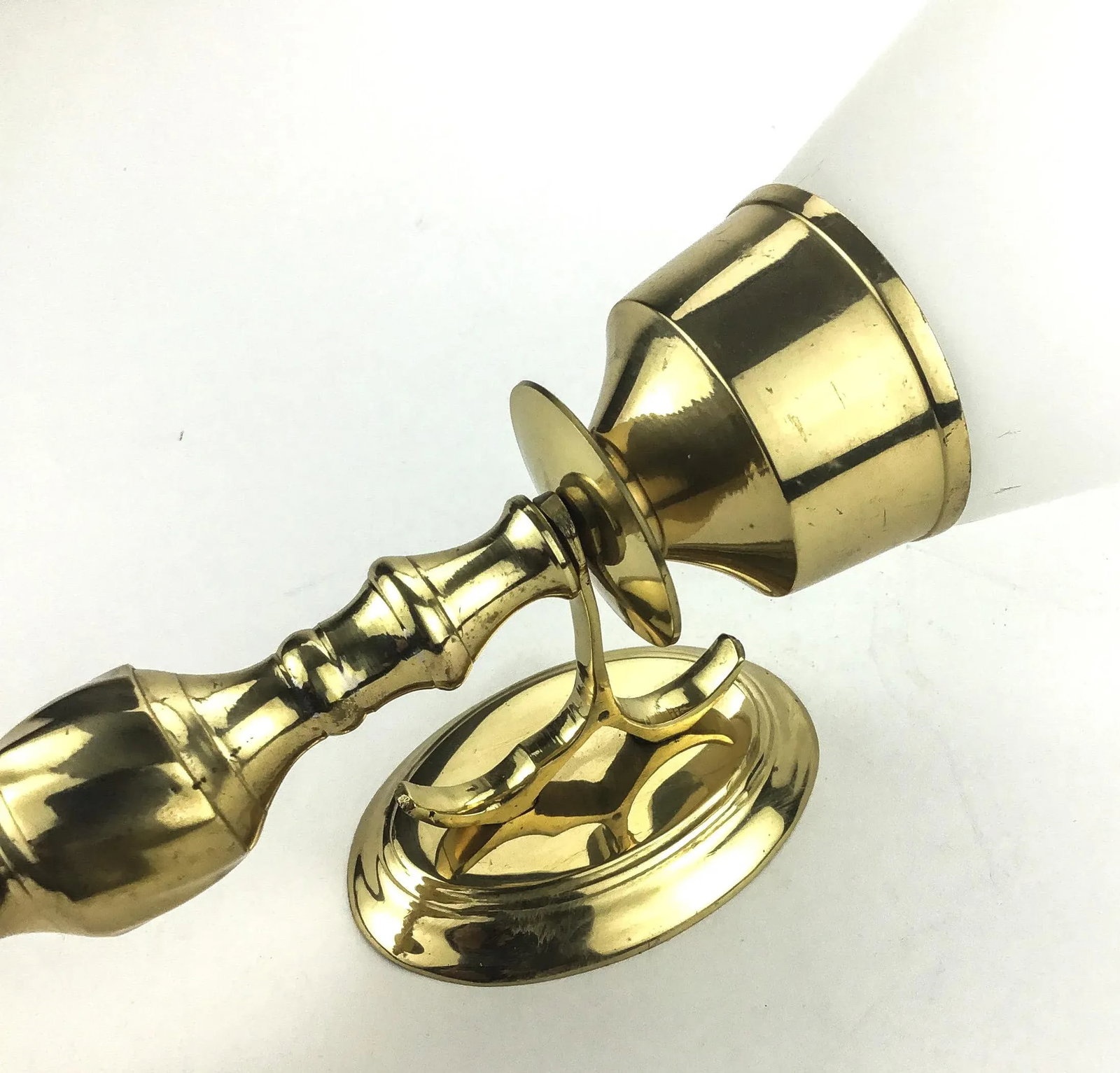 MCM Brass Wall Candle Sconce - 8