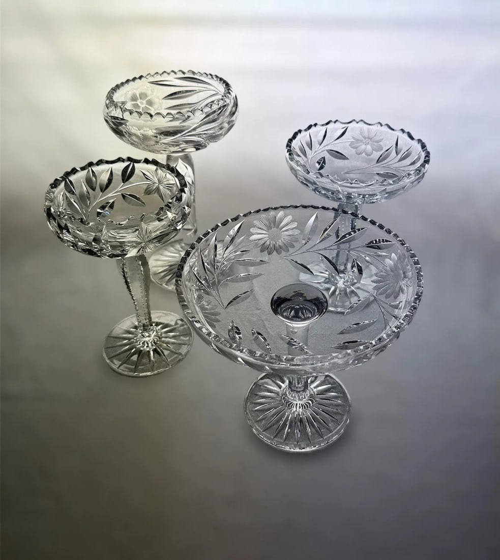 Antique American Brilliant Period Comport - 6