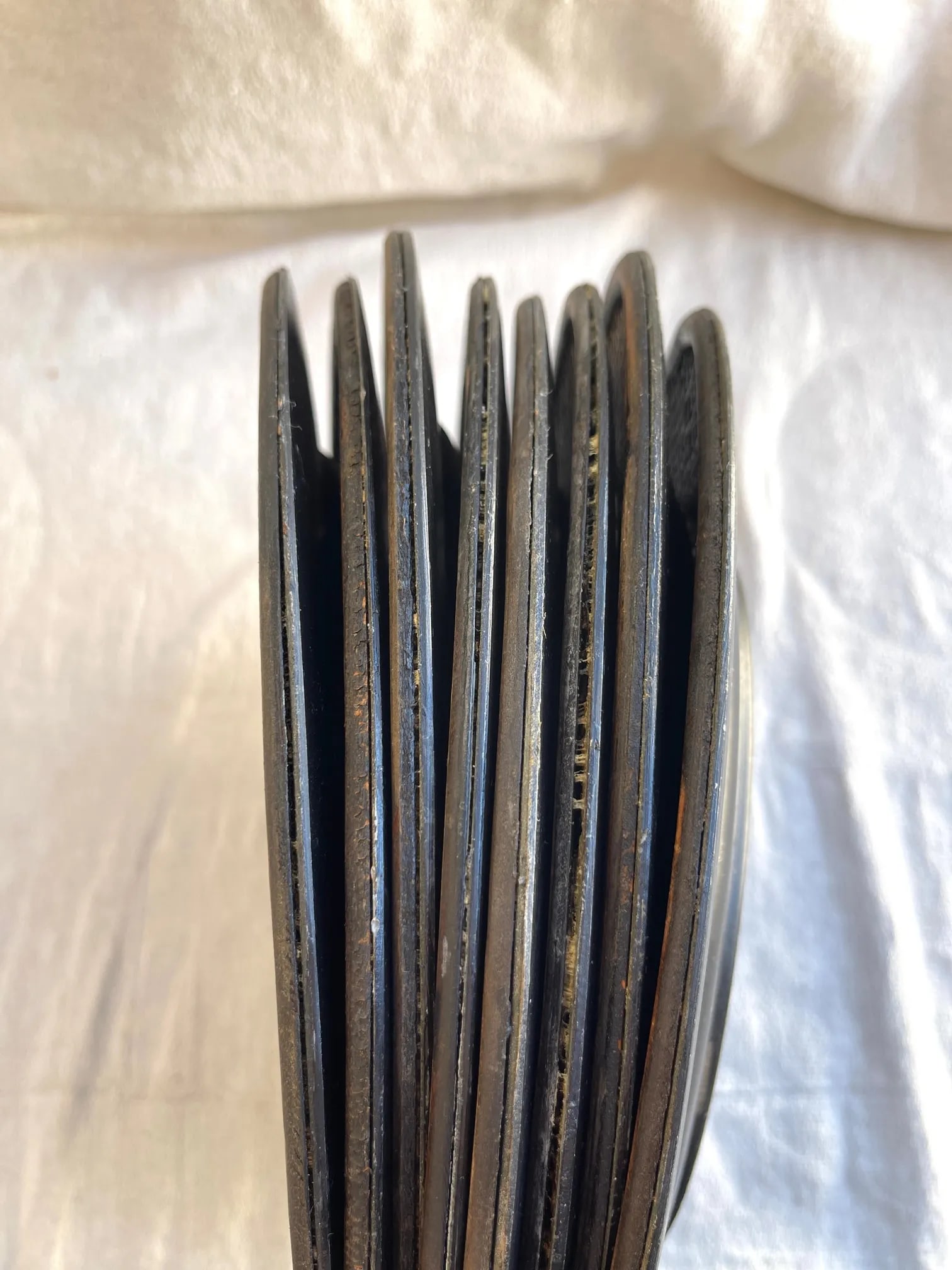 Set of 8 Woven Rattan & Tropical Print Plate Chargers - 7