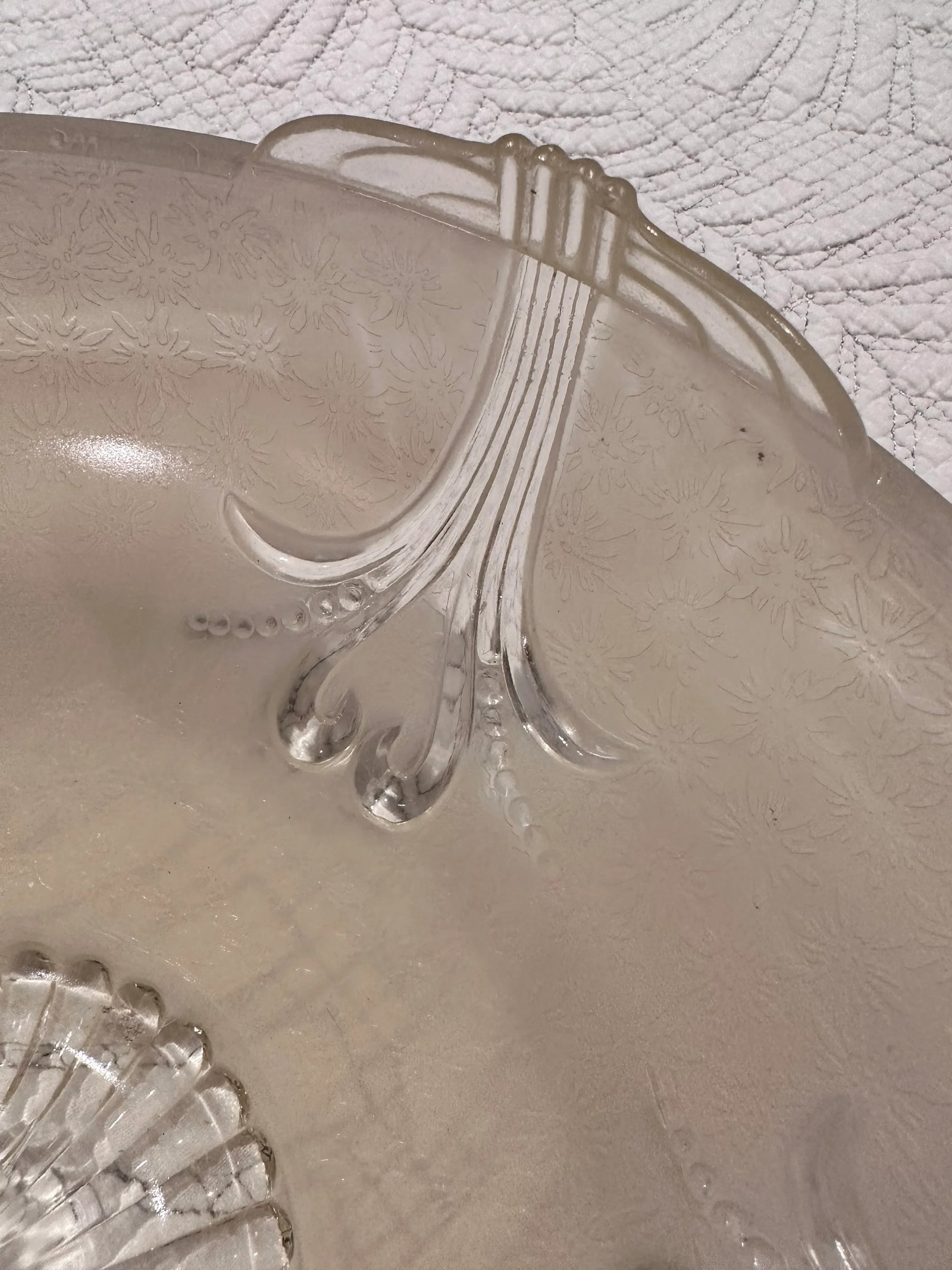 Early 20th Century Art Deco Frosted Glass Ceiling Light Shades - a Pair - 10