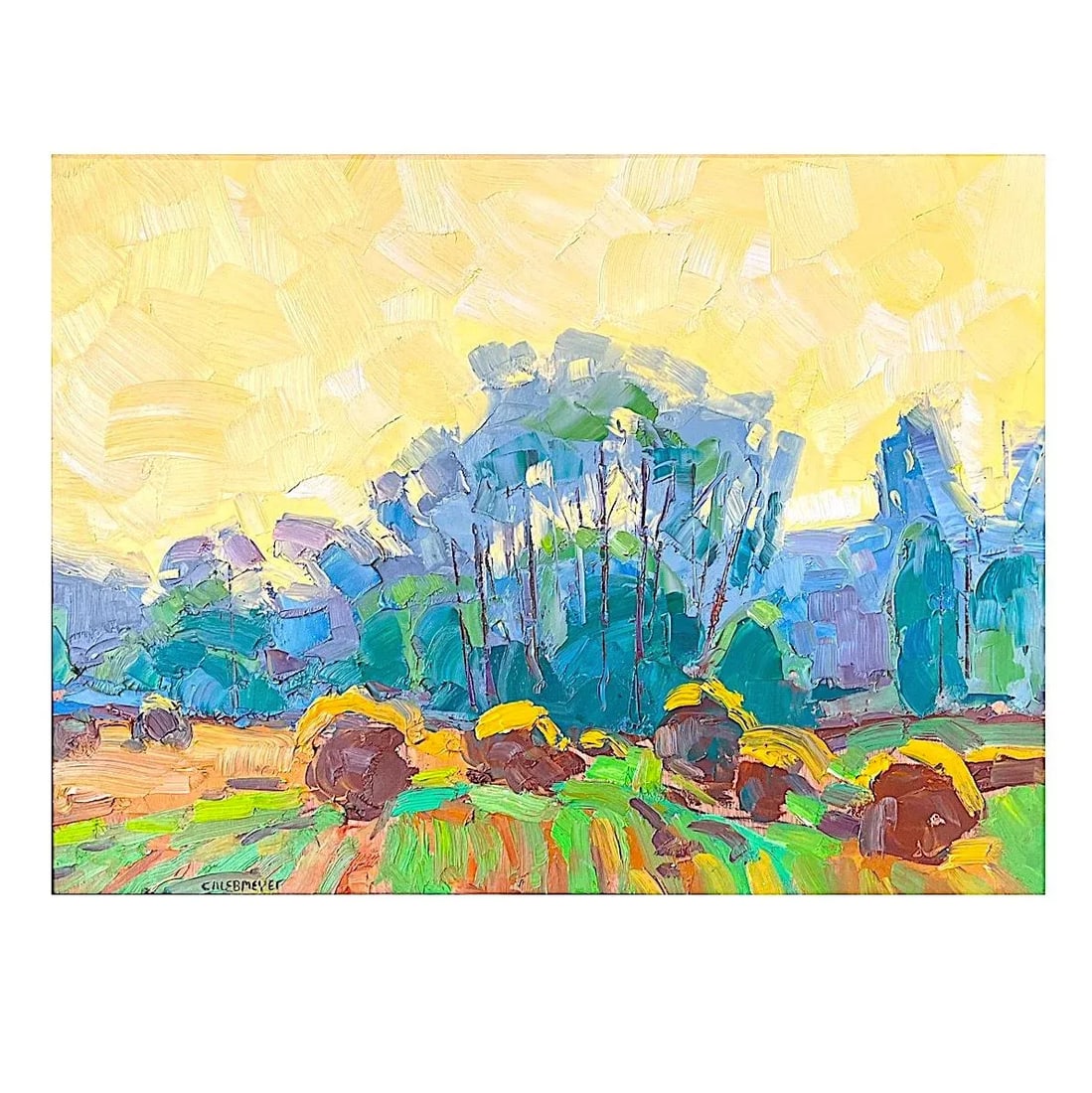 Western Landscape Painting - Montana Ranch - "Summer Fades" by Caleb Meyer - 2