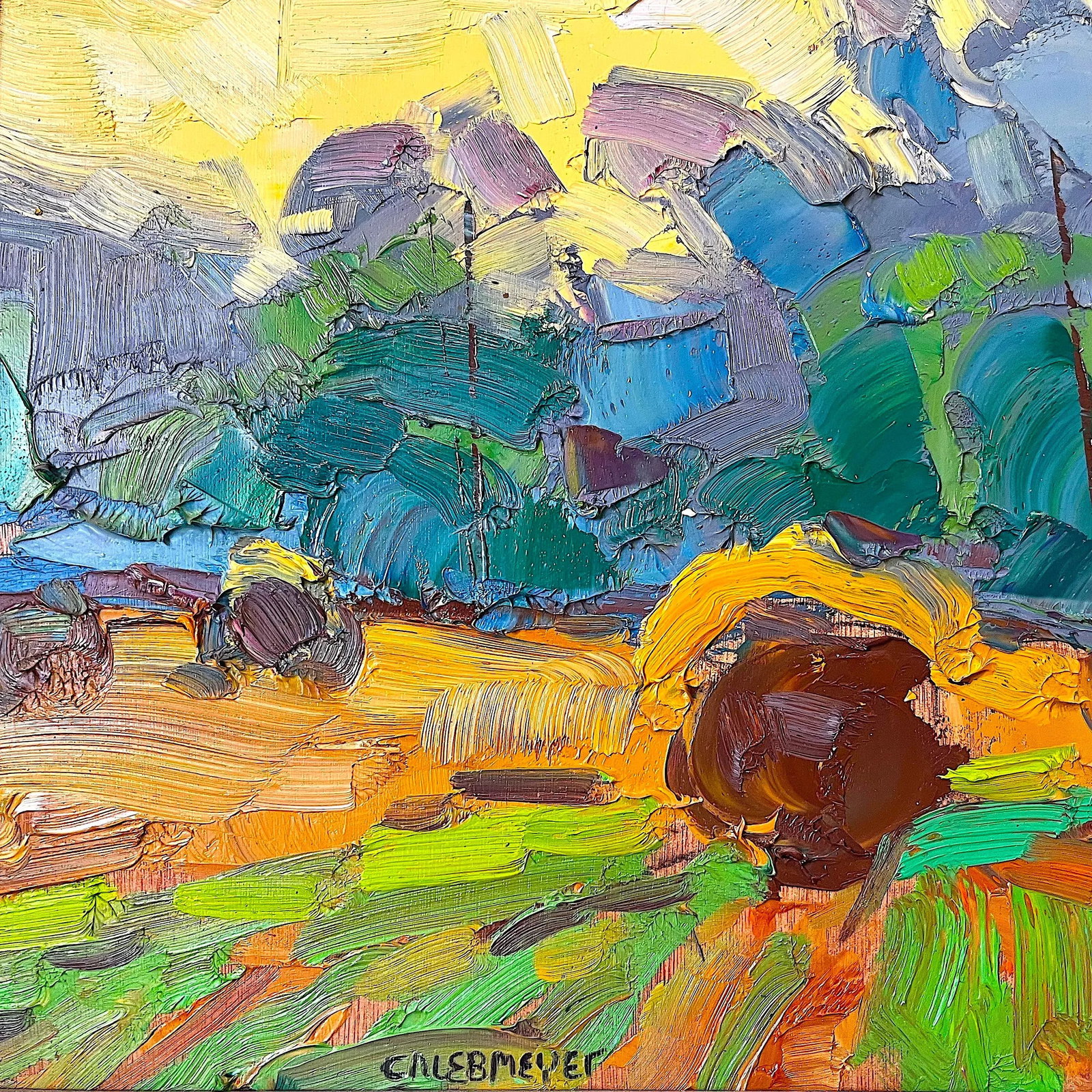 Western Landscape Painting - Montana Ranch - "Summer Fades" by Caleb Meyer - 8