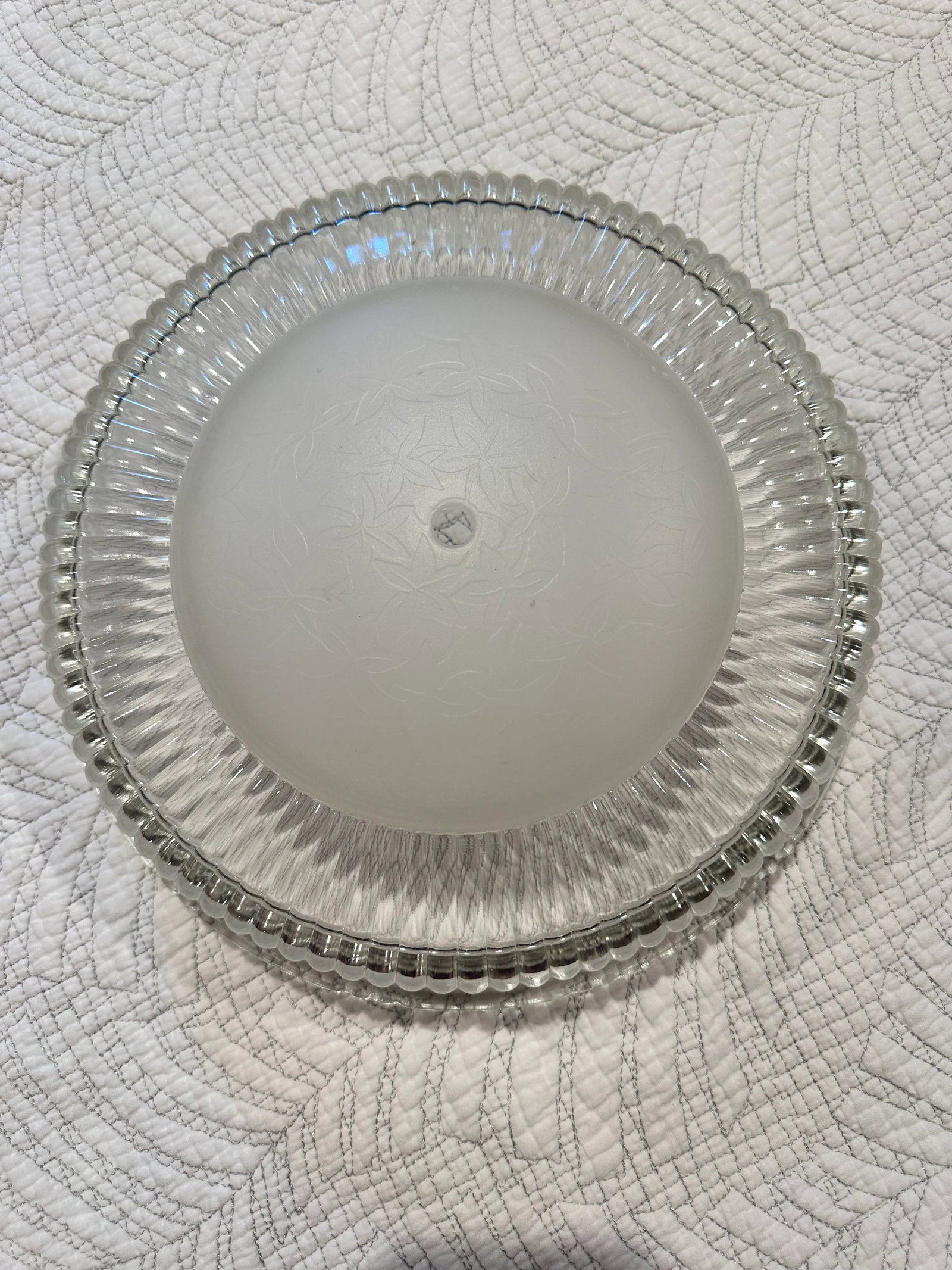 Mid 20th Century Vintage Art Deco Glass Ceiling Light Shade Globe - 3