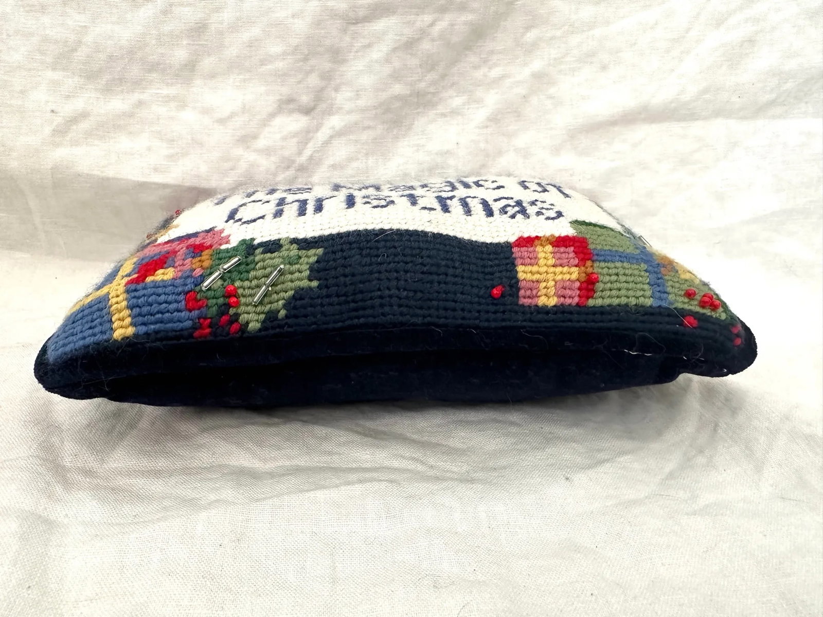 Needlepoint Holiday Decorative Pillow - 2