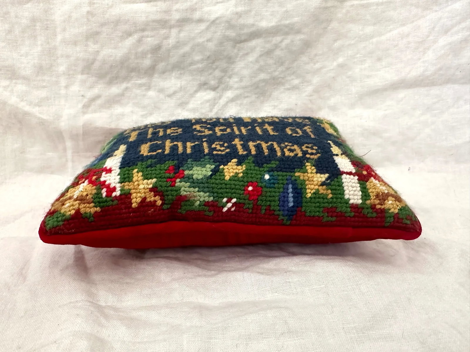 Needlepoint Holiday Decorative Pillow - 2