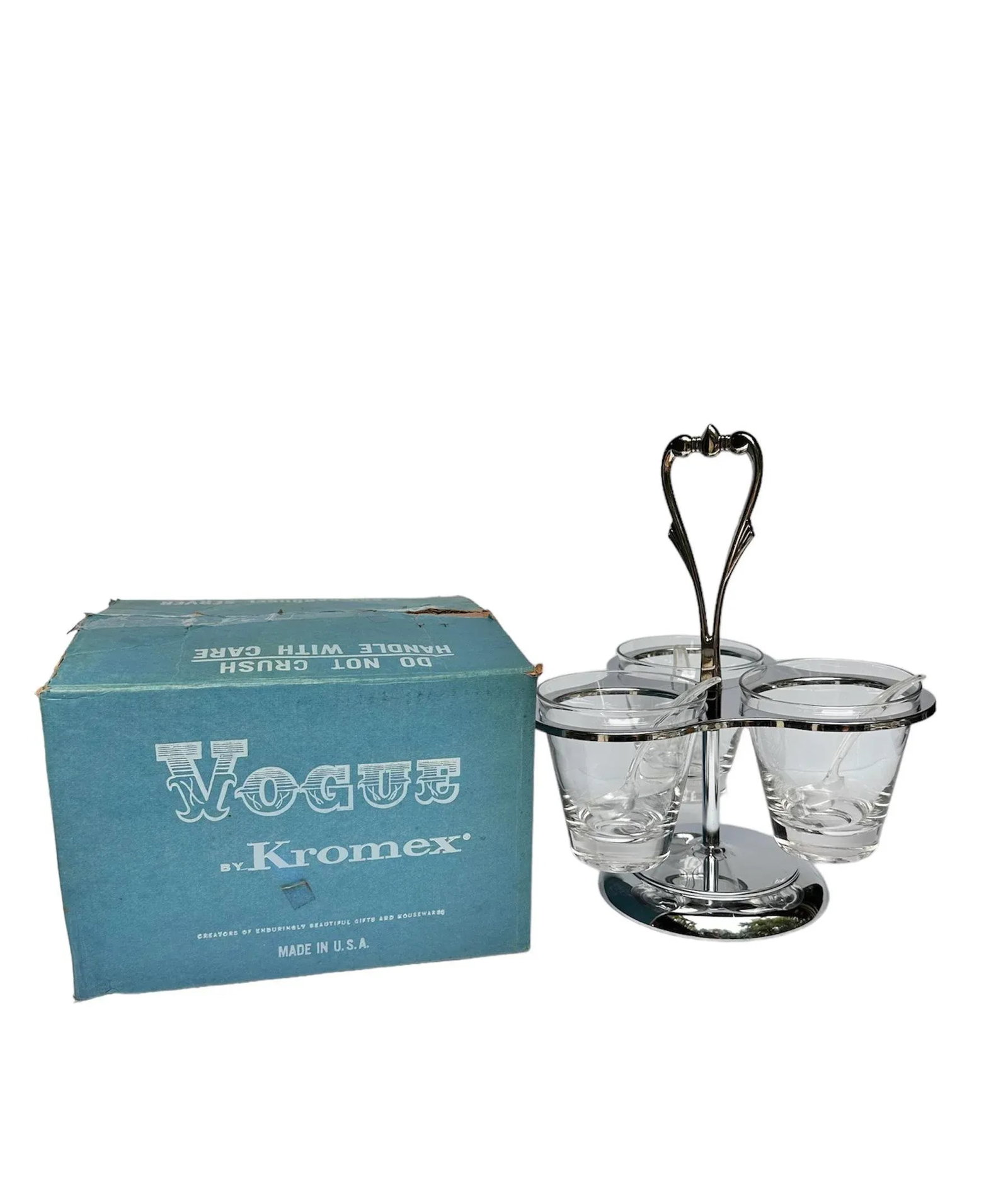 Mid 20th Century Serving Condiment Carousel Caddy Vogue by Kromex - 2