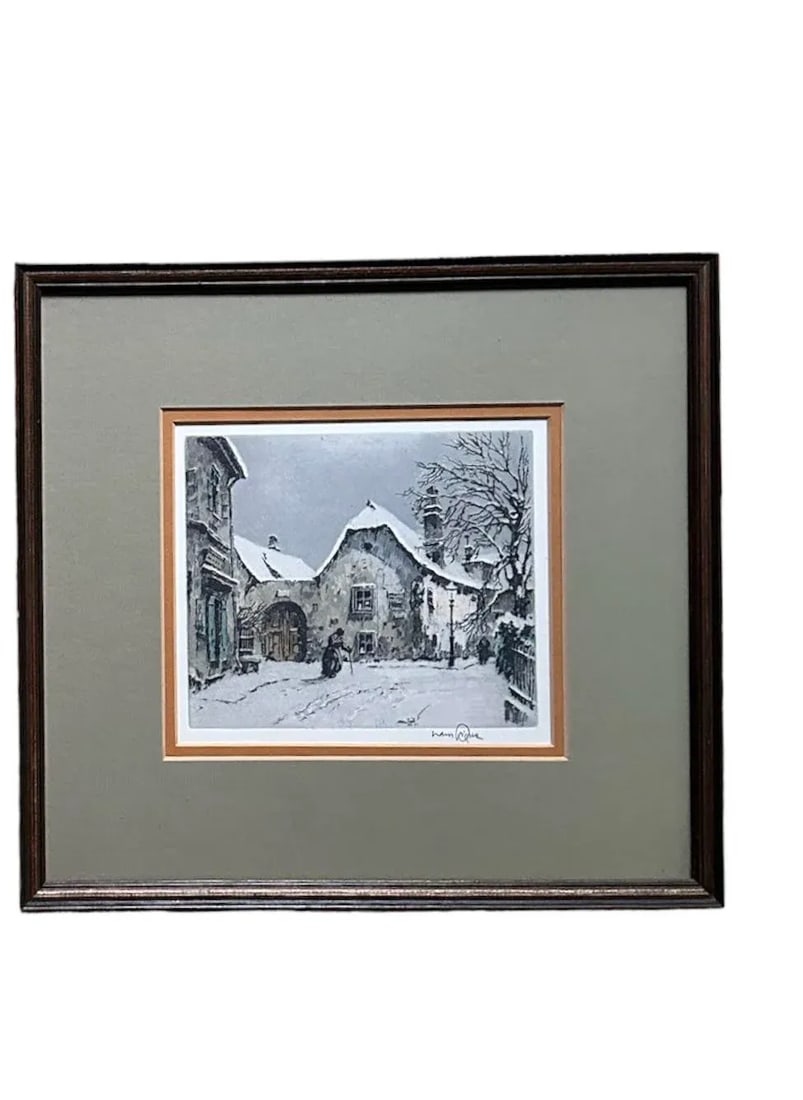 Mid 20th Century Hans Figura Signed Color Etching Beethoven's House Austria - 7