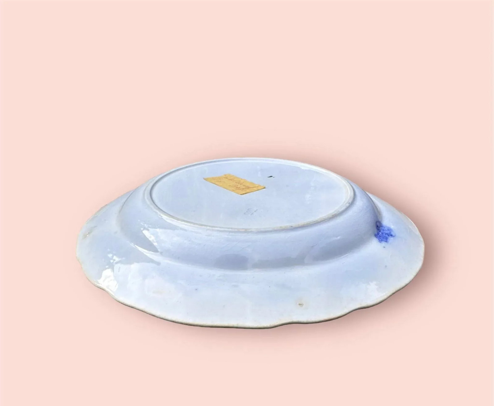 Early 20th Century English Blue Onion Flow Blue Plate - 2