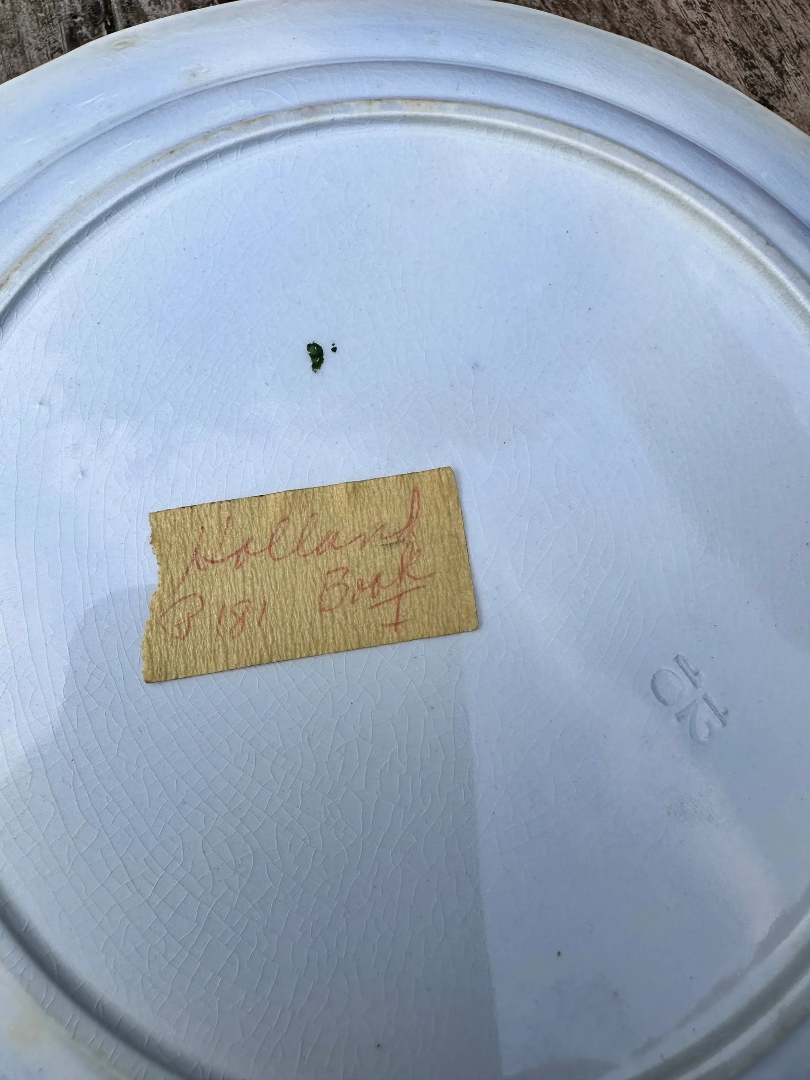 Early 20th Century English Blue Onion Flow Blue Plate - 4