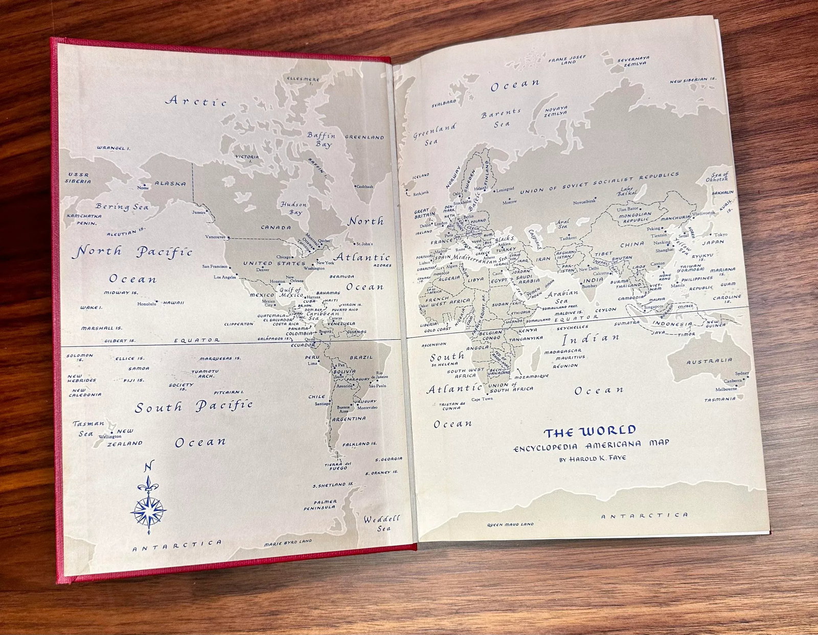 1957 the Americana Annual Hardcover Book Encyclopedia Events of 1956 - 2