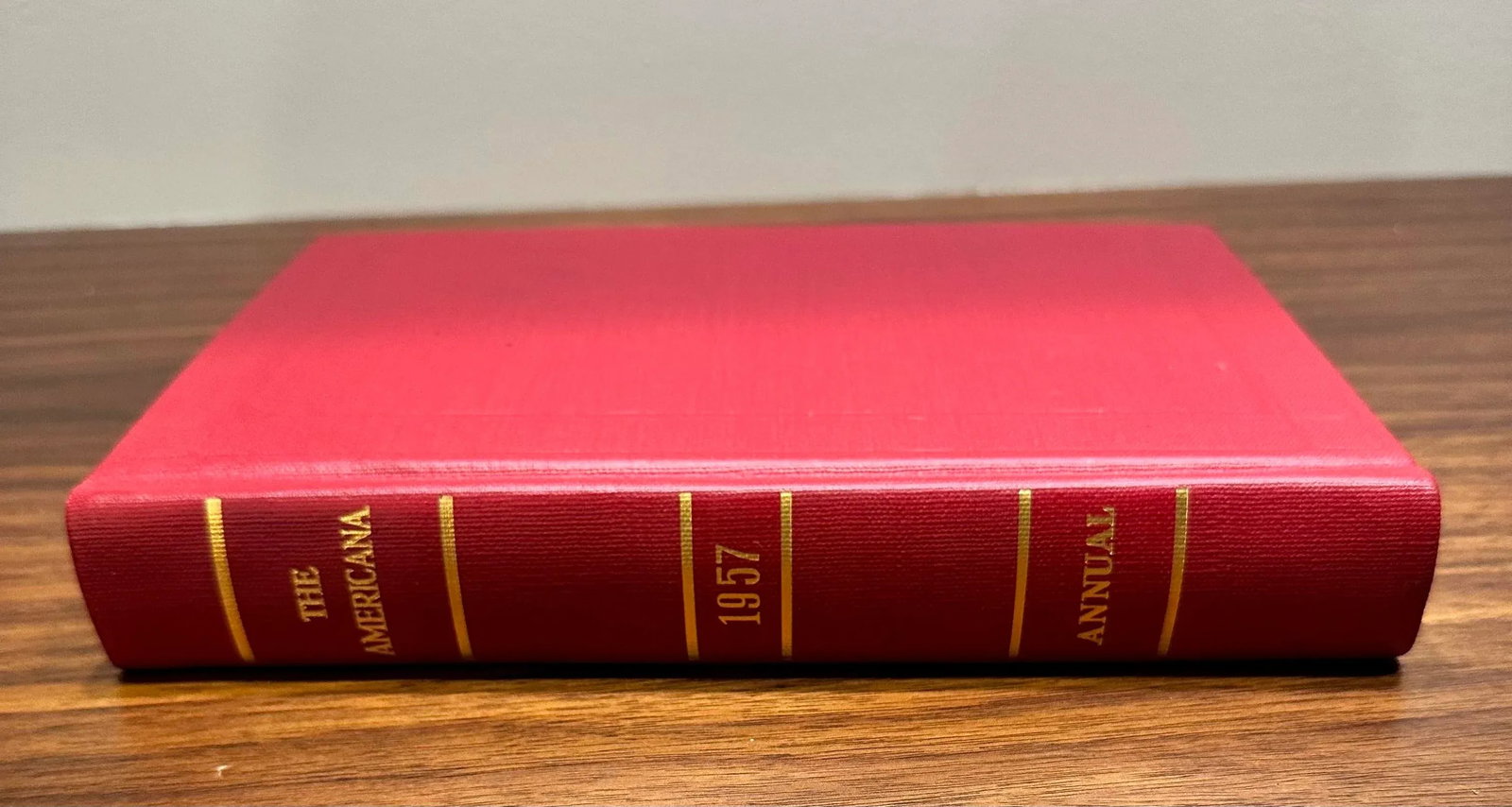 1957 the Americana Annual Hardcover Book Encyclopedia Events of 1956 - 8