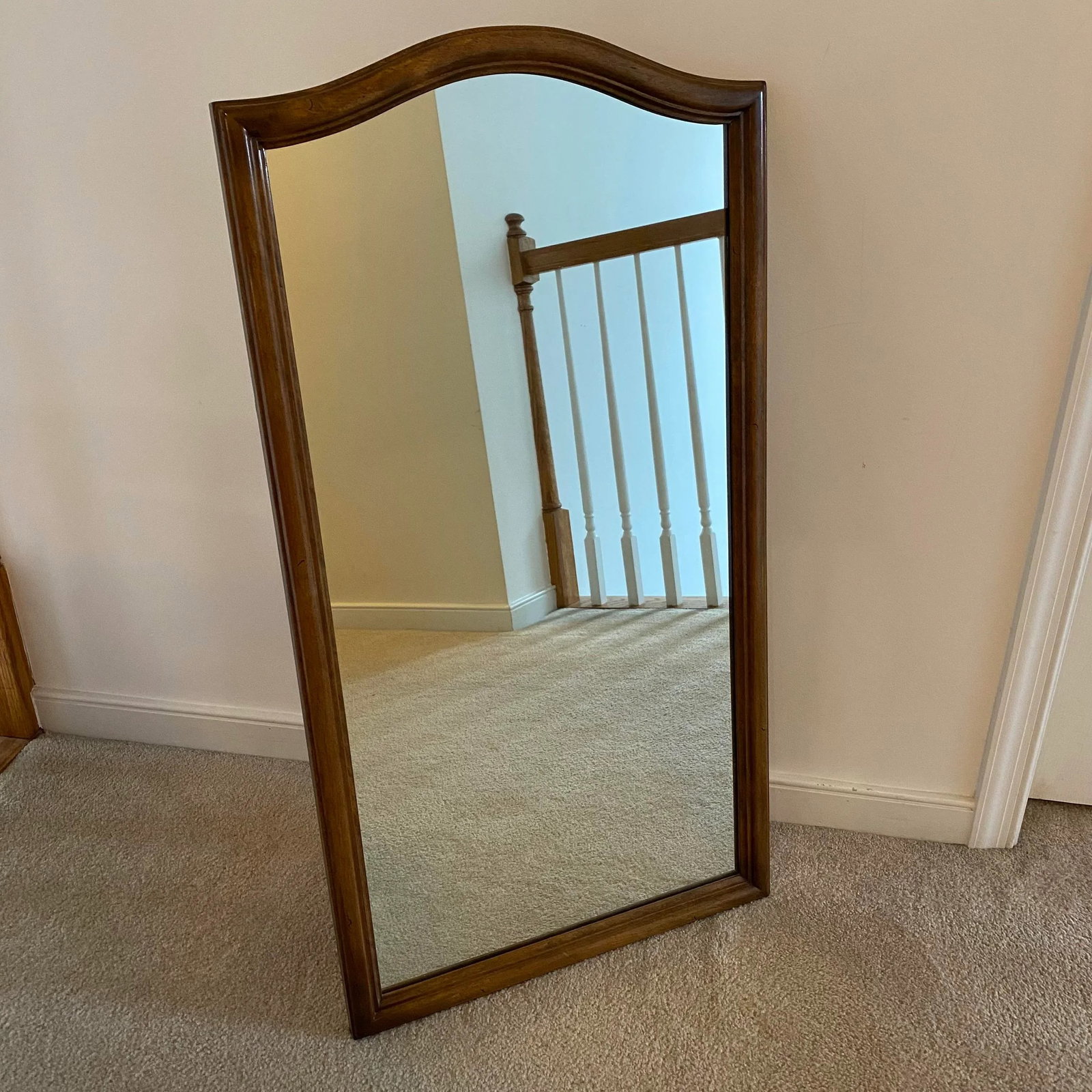 Vintage 1980s Ethan Allen Maple Classic Manor Wall or Dresser Mirror - 10