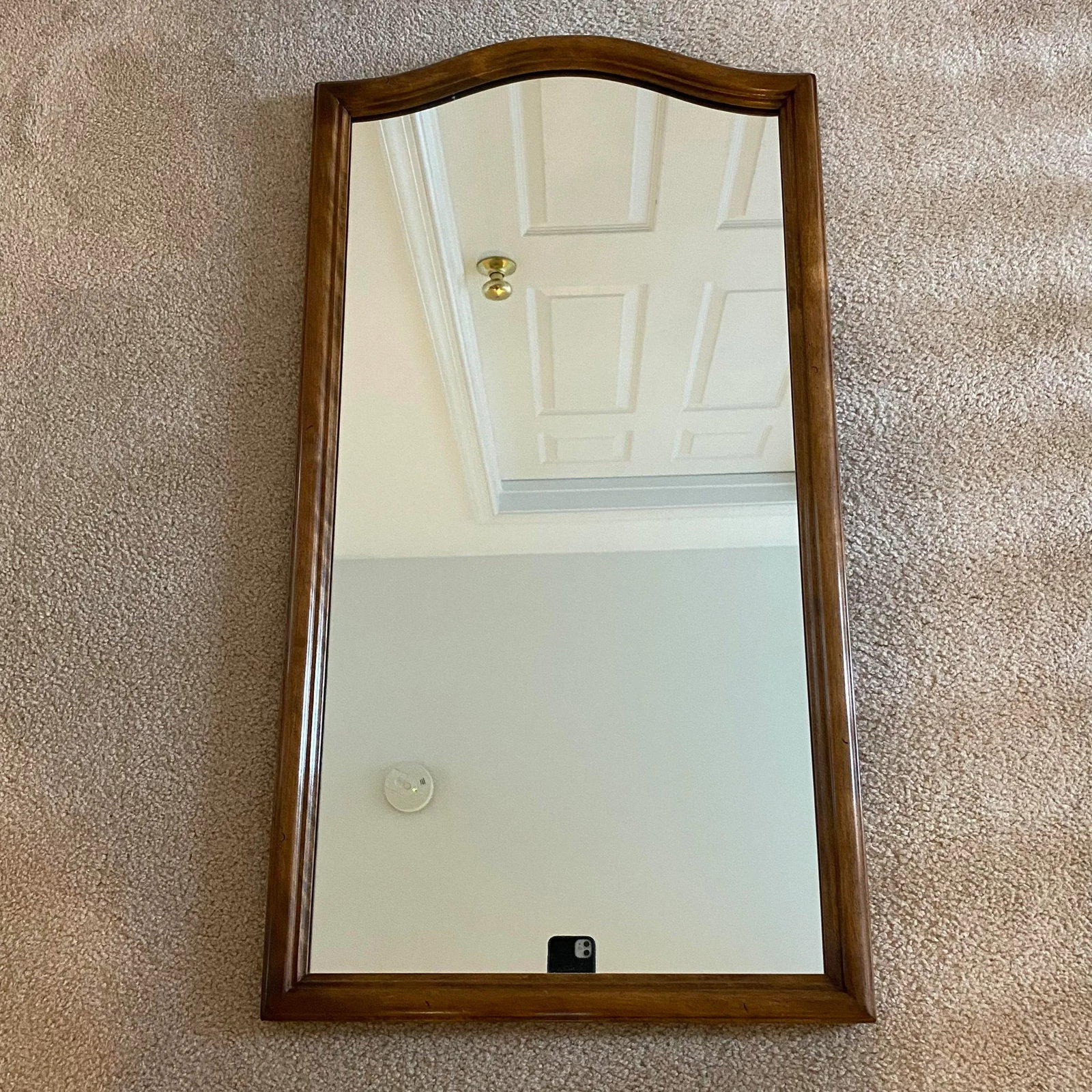 Vintage 1980s Ethan Allen Maple Classic Manor Wall or Dresser Mirror - 5