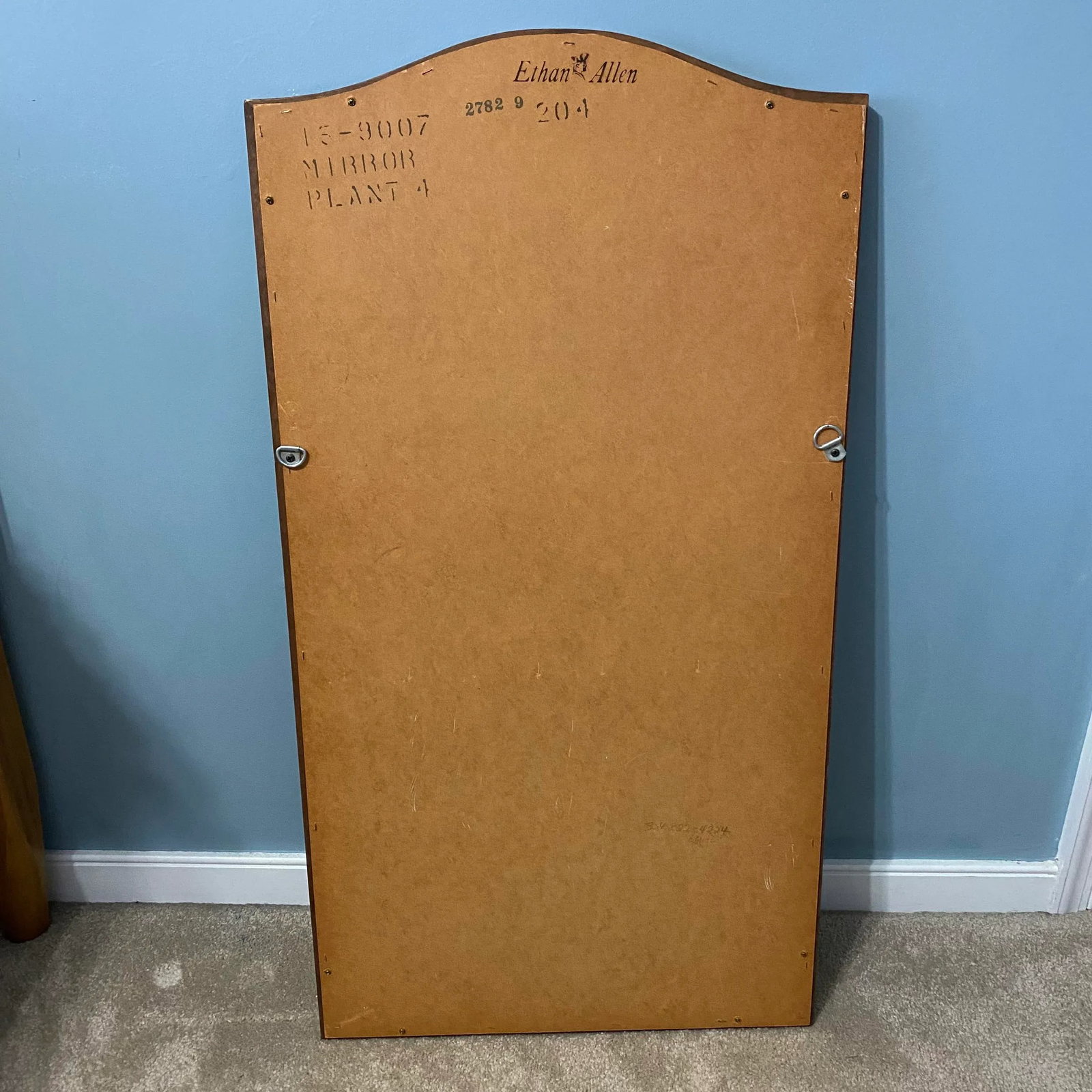 Vintage 1980s Ethan Allen Maple Classic Manor Wall or Dresser Mirror - 6