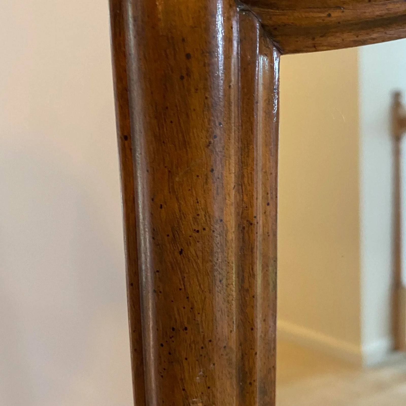 Vintage 1980s Ethan Allen Maple Classic Manor Wall or Dresser Mirror - 9