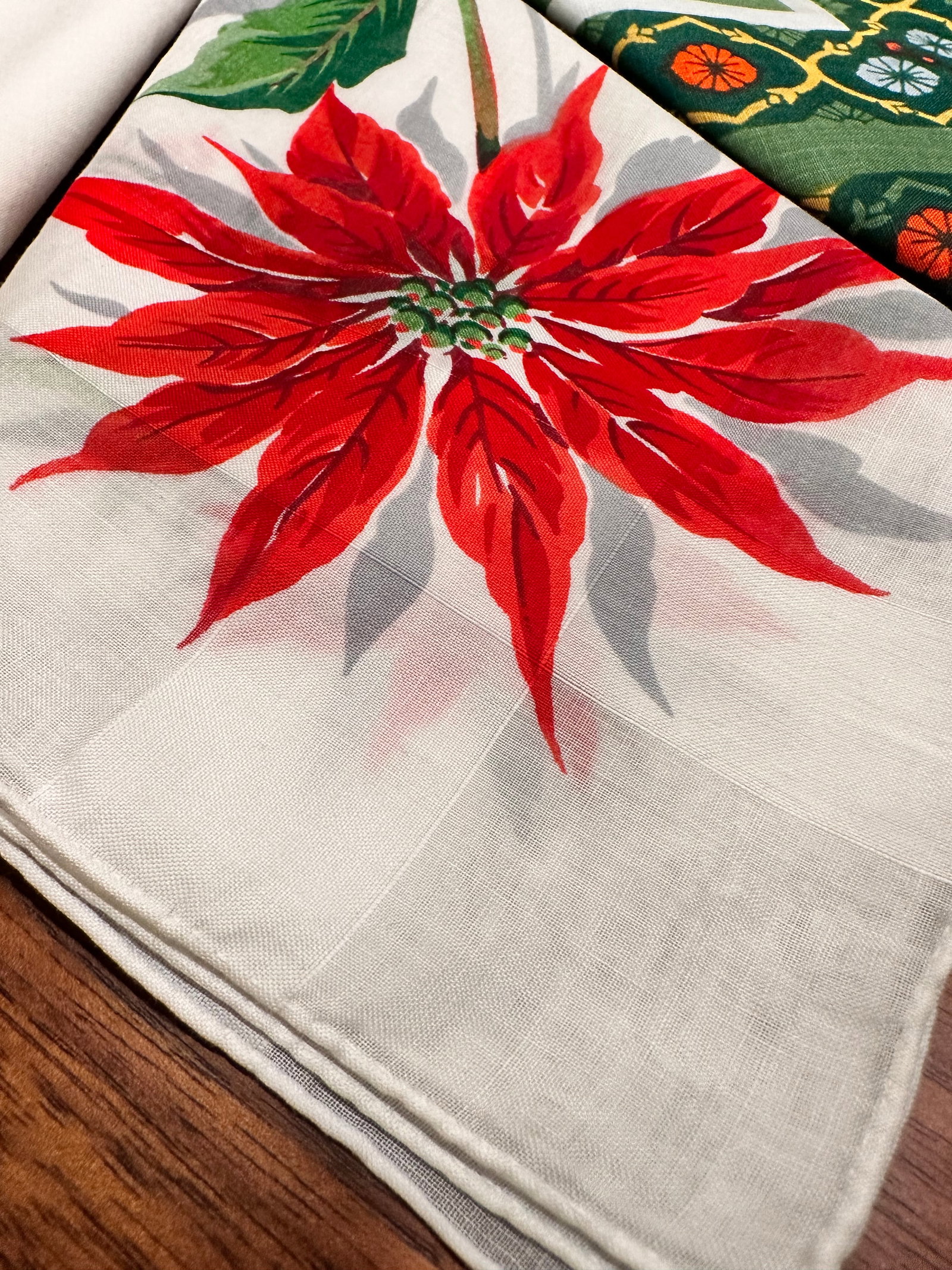 Vintage Set of 5 Women's Floral Handkerchiefs - 4