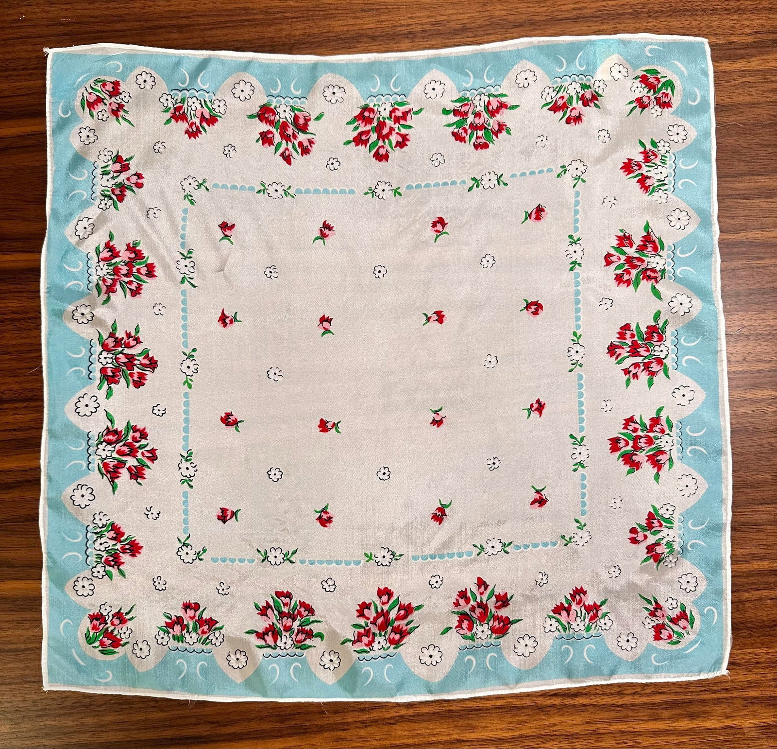 Vintage Set of 5 Women's Floral Handkerchiefs - 6