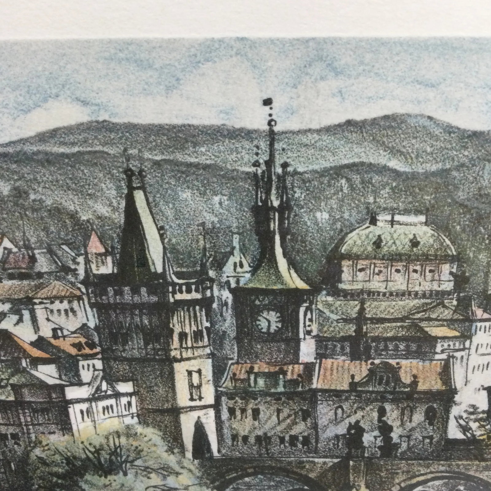 Limited Edition Lithography Prague Signed and Numbered - 11