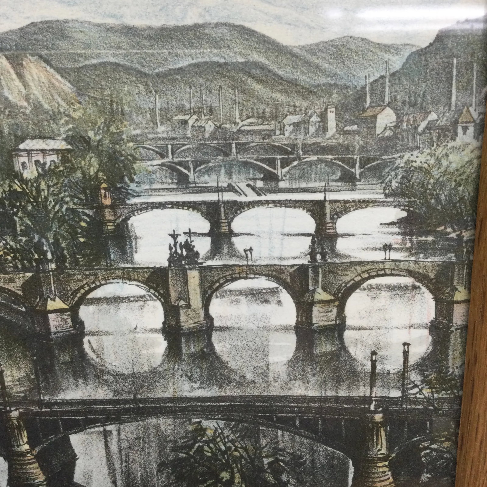 Limited Edition Lithography Prague Signed and Numbered - 9