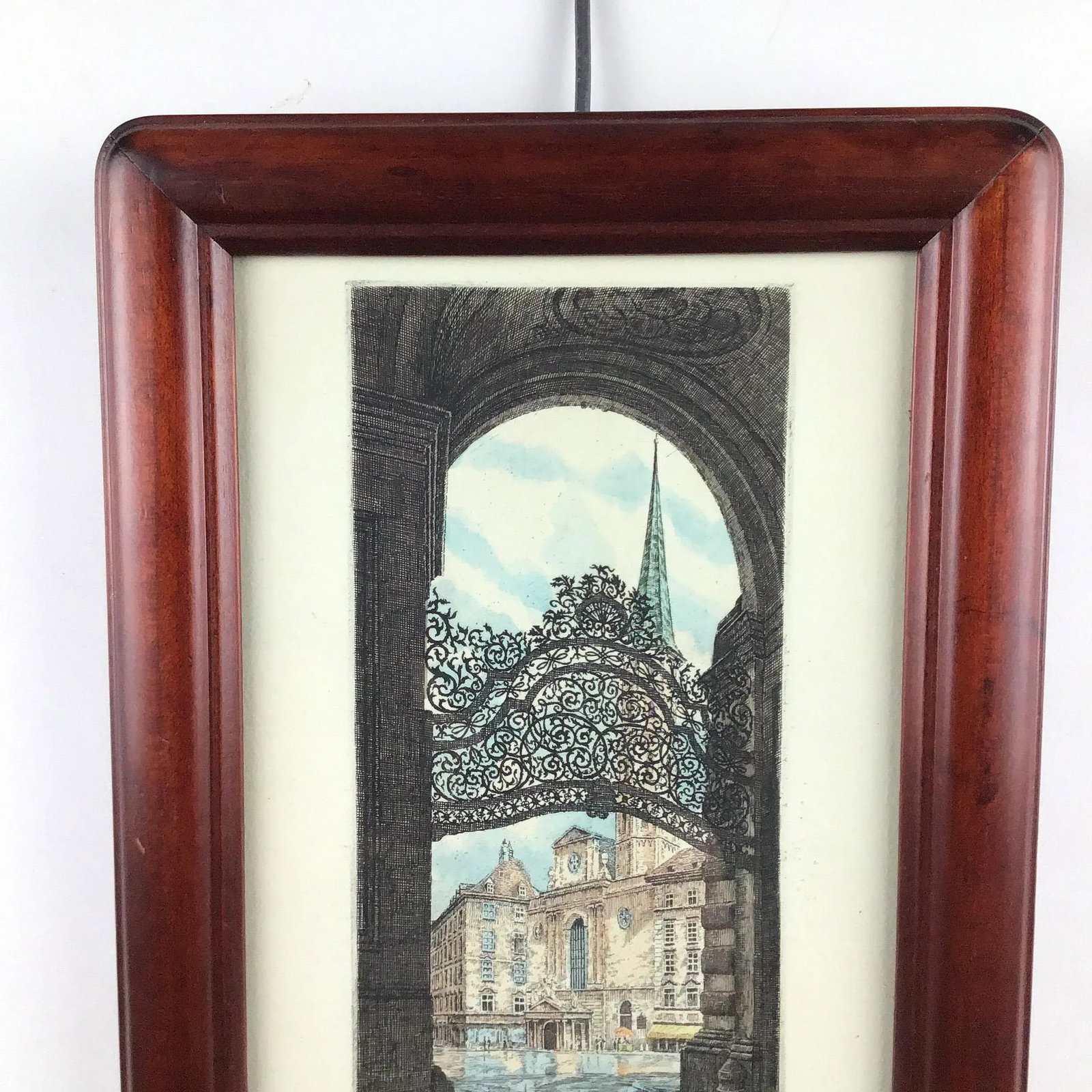 Framed St. Michaels Gate, Vienna - Etching Signed - 3