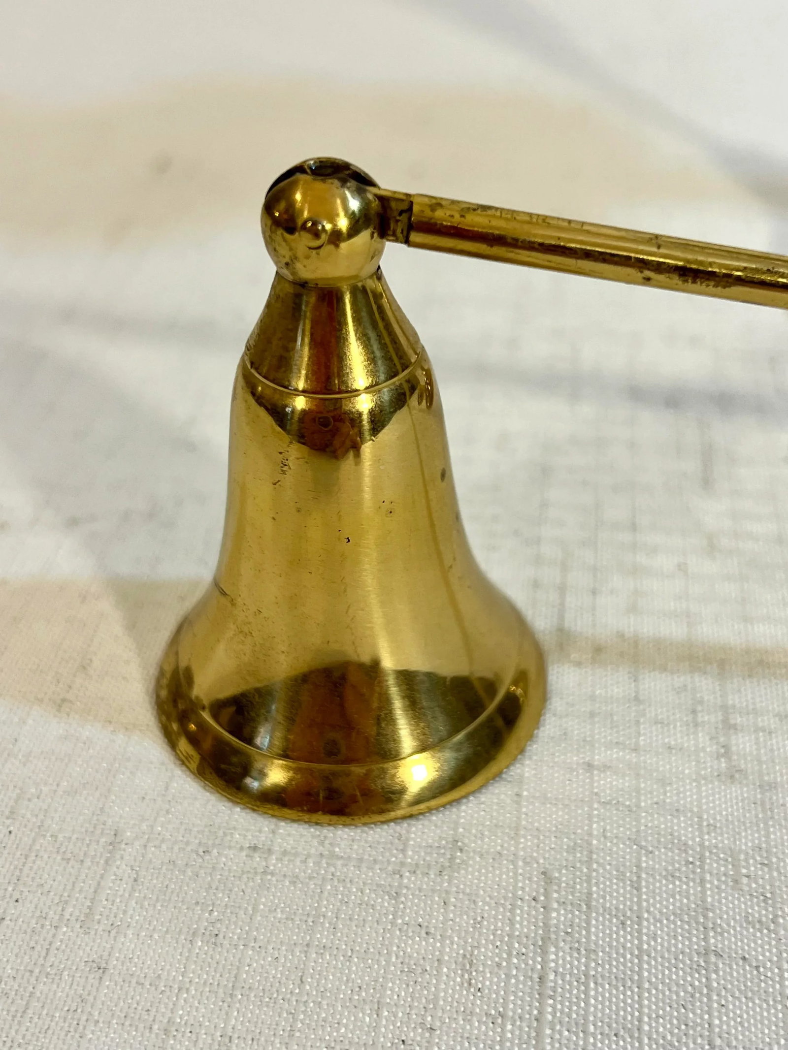 Vintage Polished Brass Twisted Candlestick Holders and Candle Sniffer - Set of 3 - 5