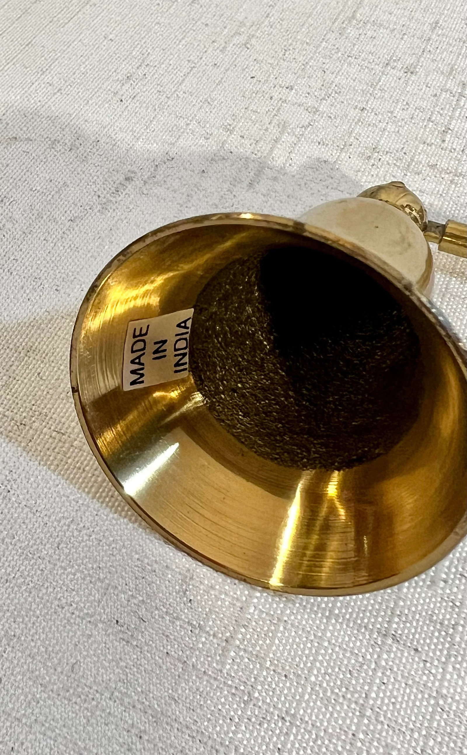 Vintage Polished Brass Twisted Candlestick Holders and Candle Sniffer - Set of 3 - 6