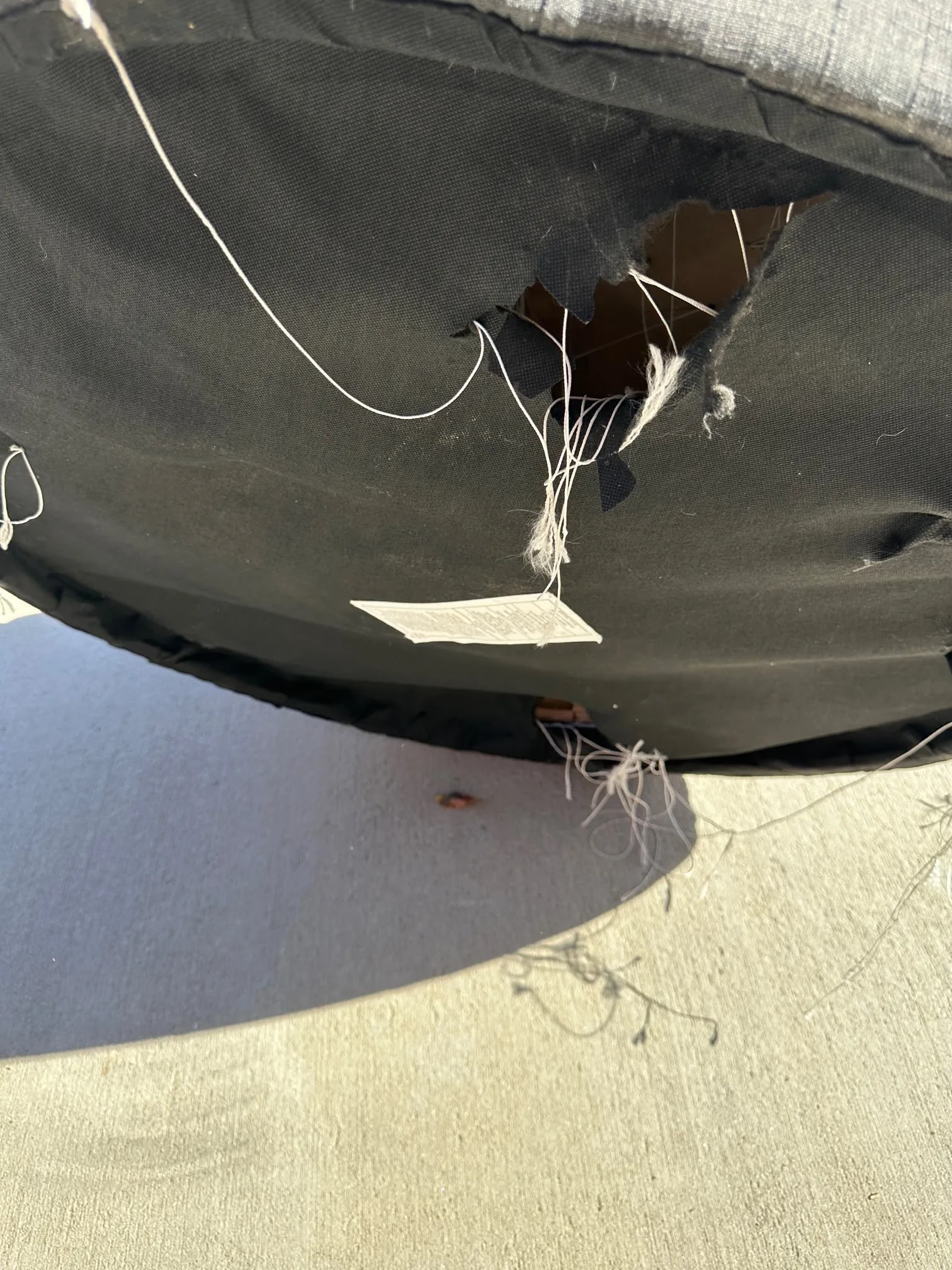 Gray Tufted Round Ottoman/Coffee Table - 7