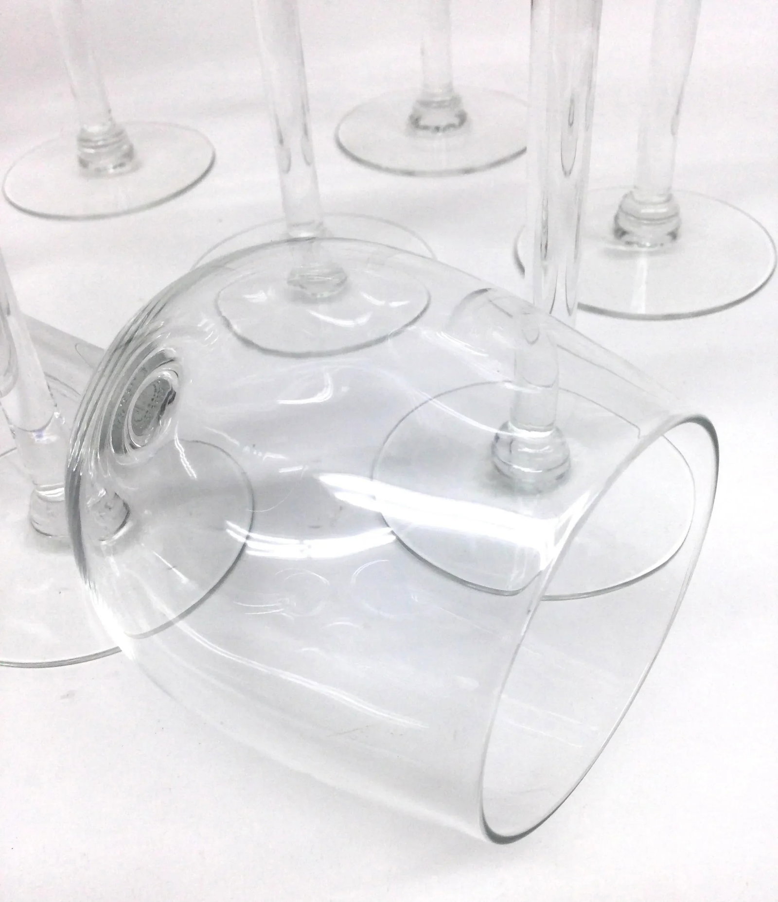 Hand Blown French Crystal Tall Wine Glasses Stemware Set of 8 - 7