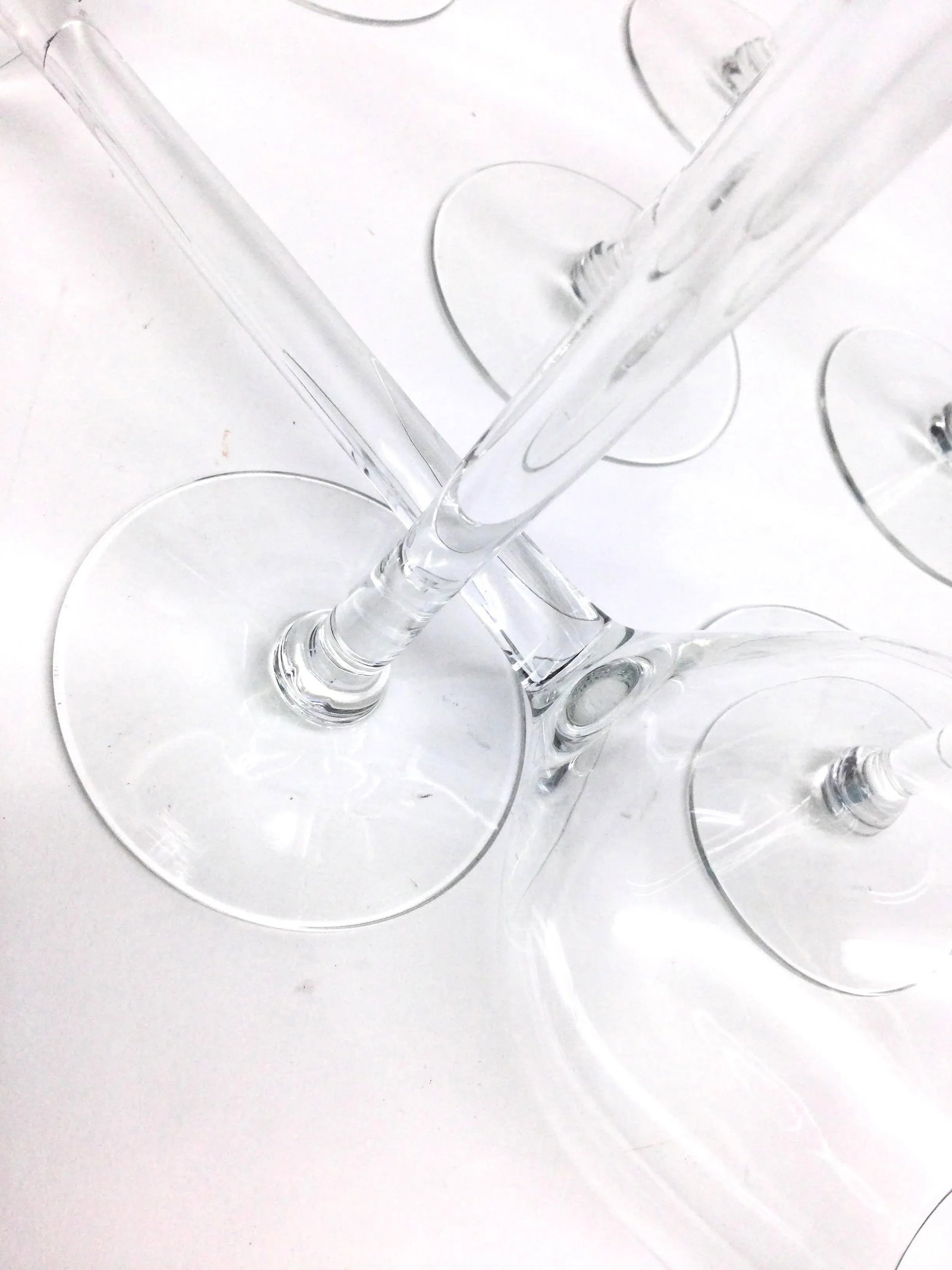Hand Blown French Crystal Tall Wine Glasses Stemware Set of 8 - 8