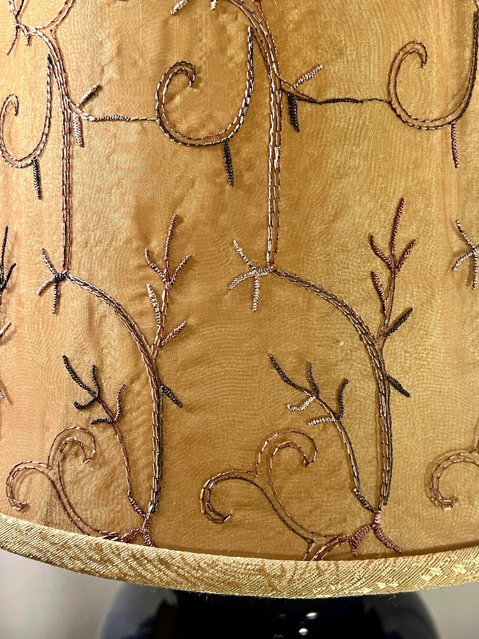 Vintage Chinouserie Indigo Blue Ginger Jar Style Table Lamp With Shade - 4