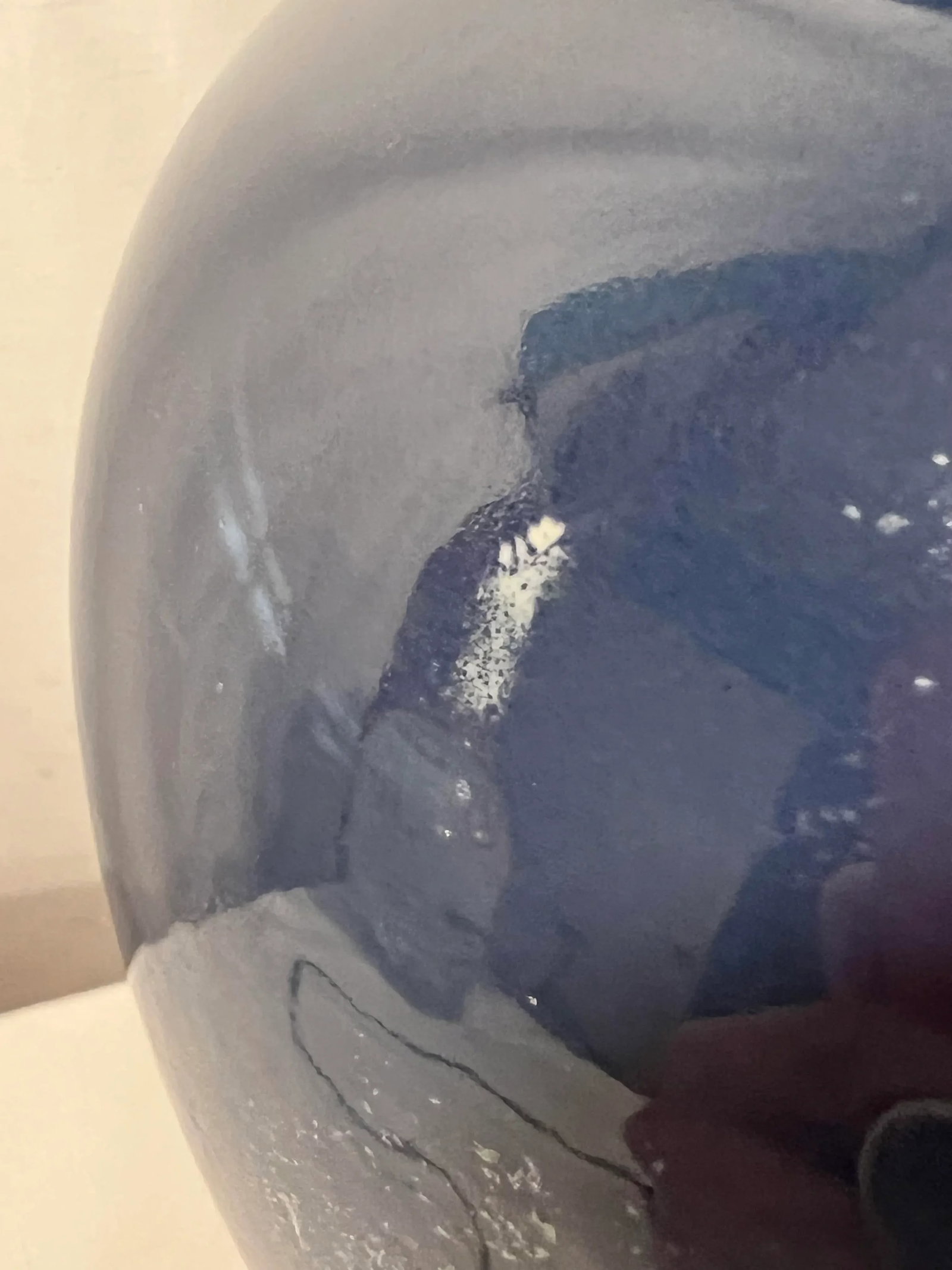 Vintage Chinouserie Indigo Blue Ginger Jar Style Table Lamp With Shade - 5