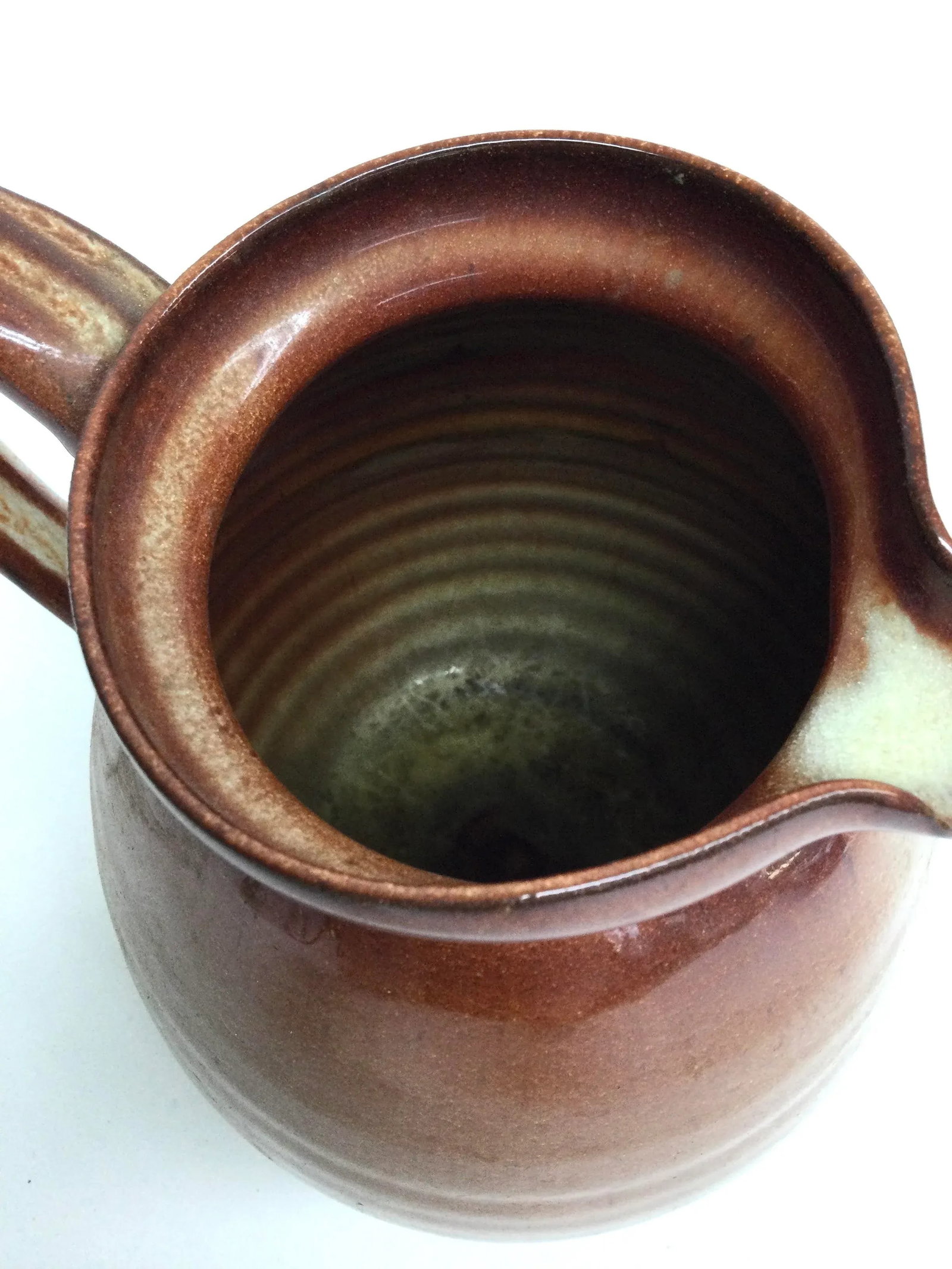 Artisan Ceramic Glazed Fired Water Pitcher - 6