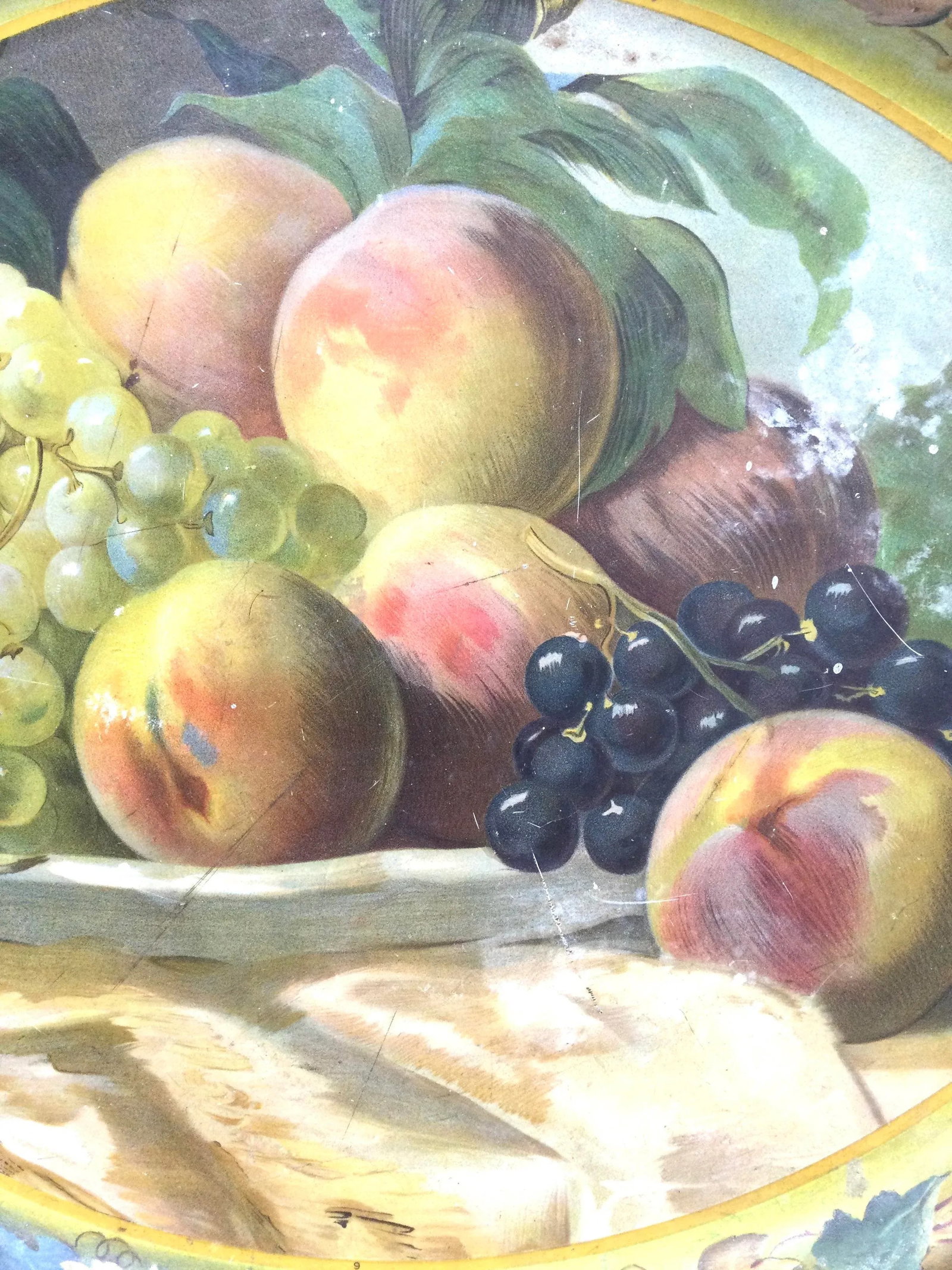 Authentic Antique Toleware Platter Serving Tray - 4