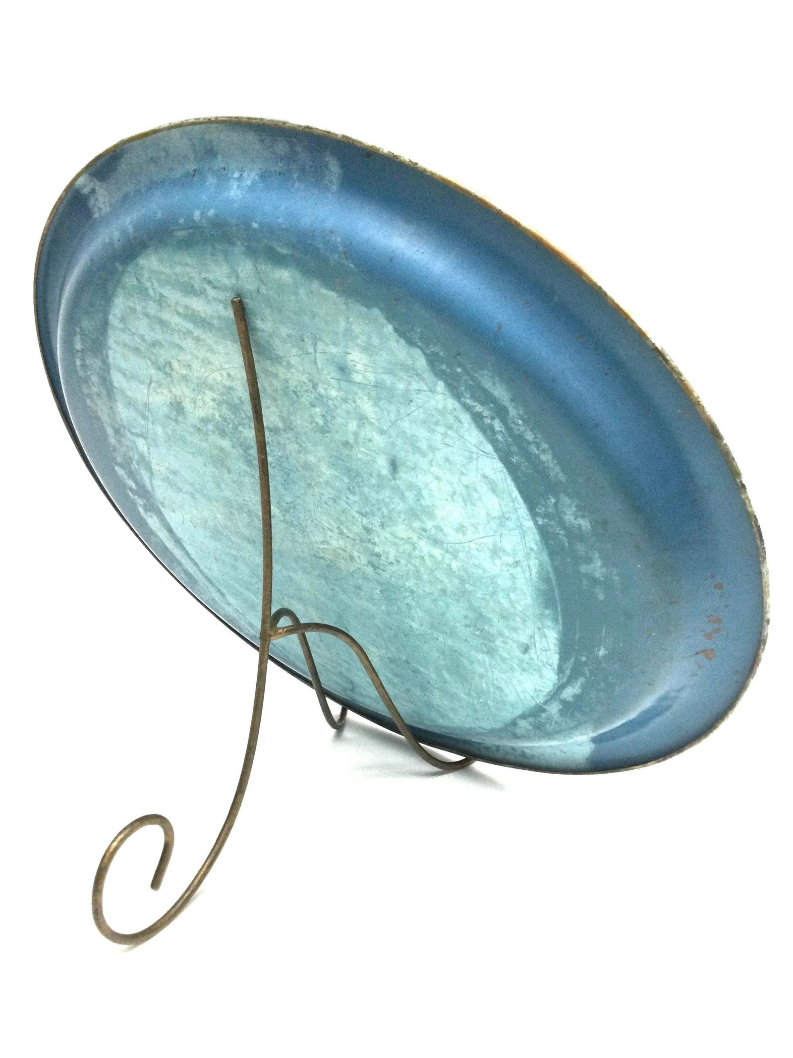 Authentic Antique Toleware Platter Serving Tray - 7