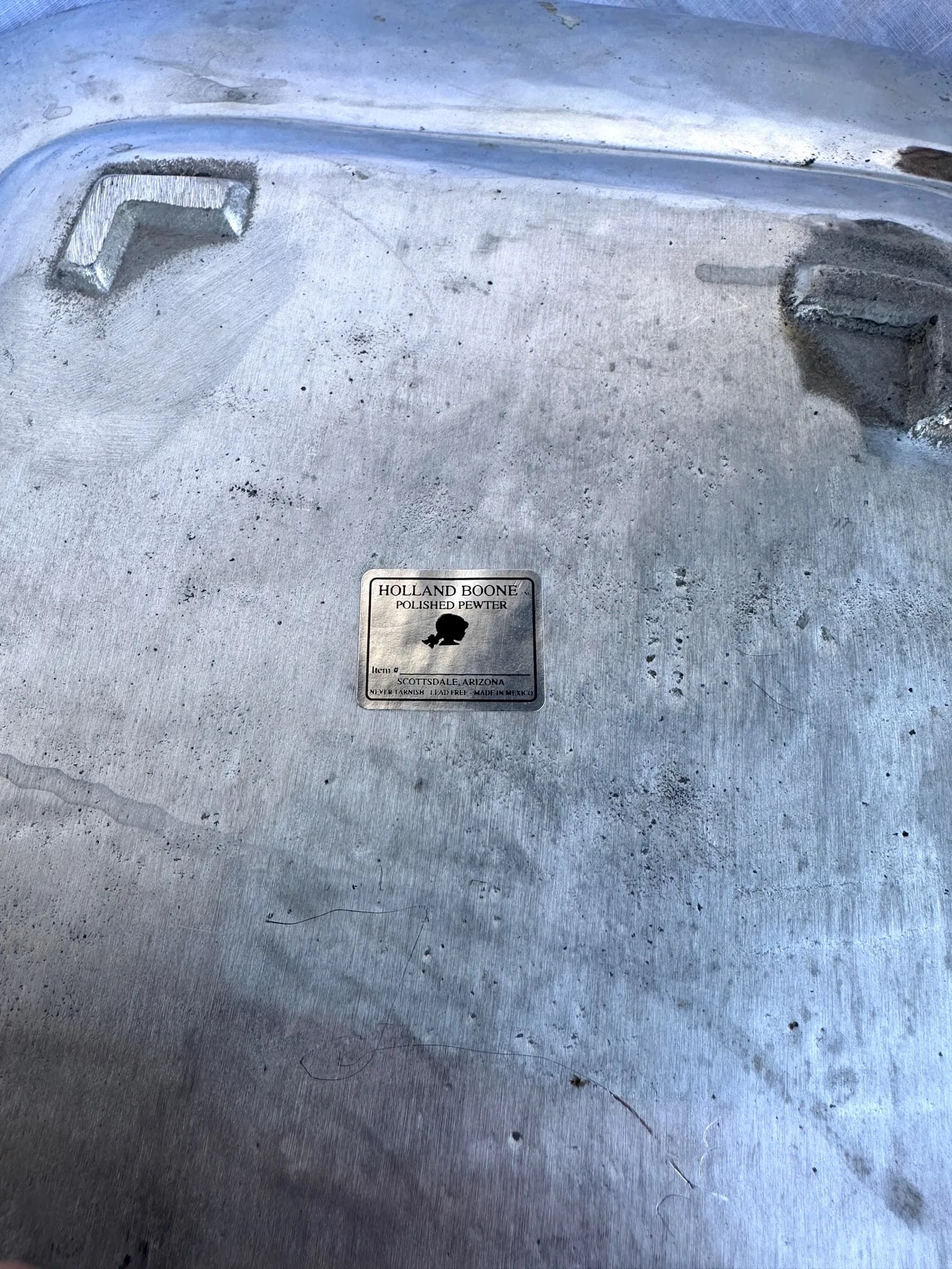 Holland Boone Polished Pewter Tray - 7