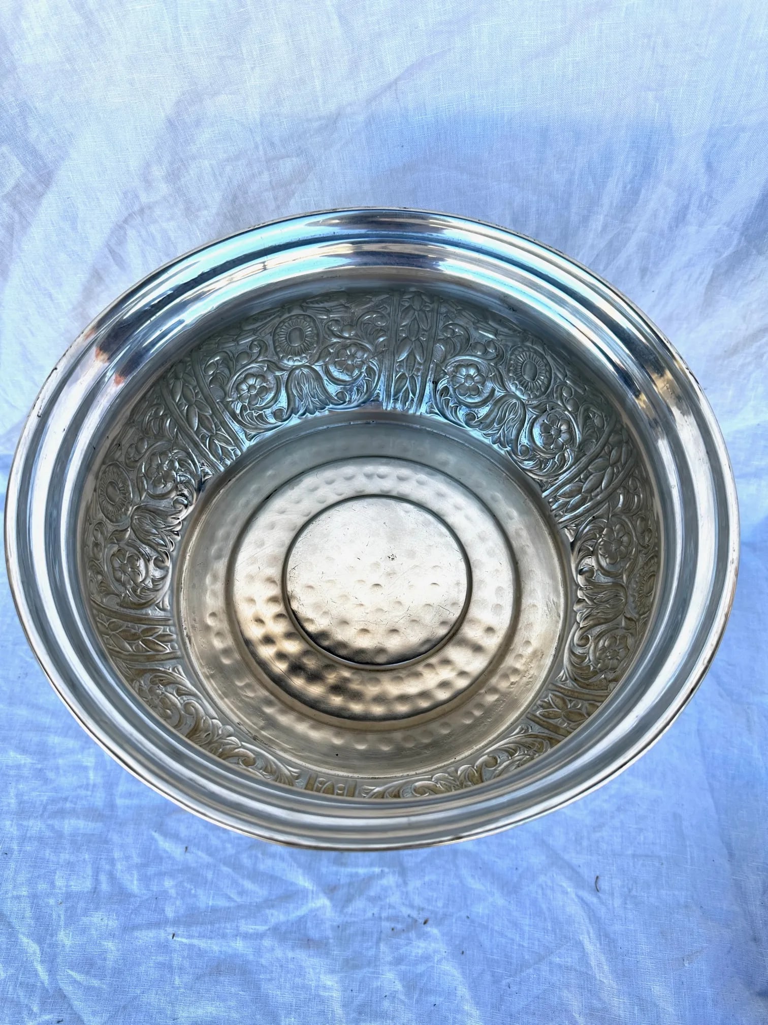 Decorative Silver Pedestal Bowl - 5