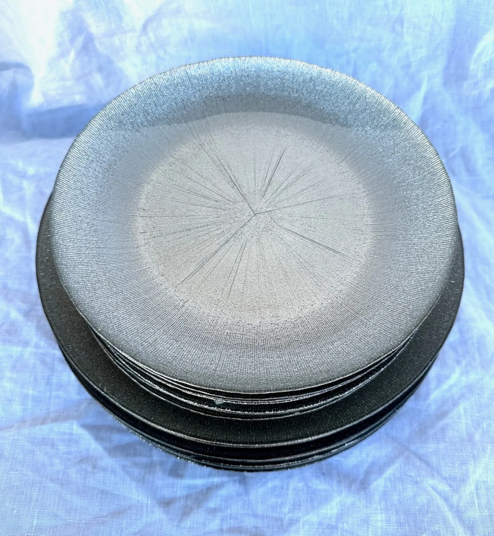 Hand Painted Turkish Silver Sparkle Dinnerware Set - 4