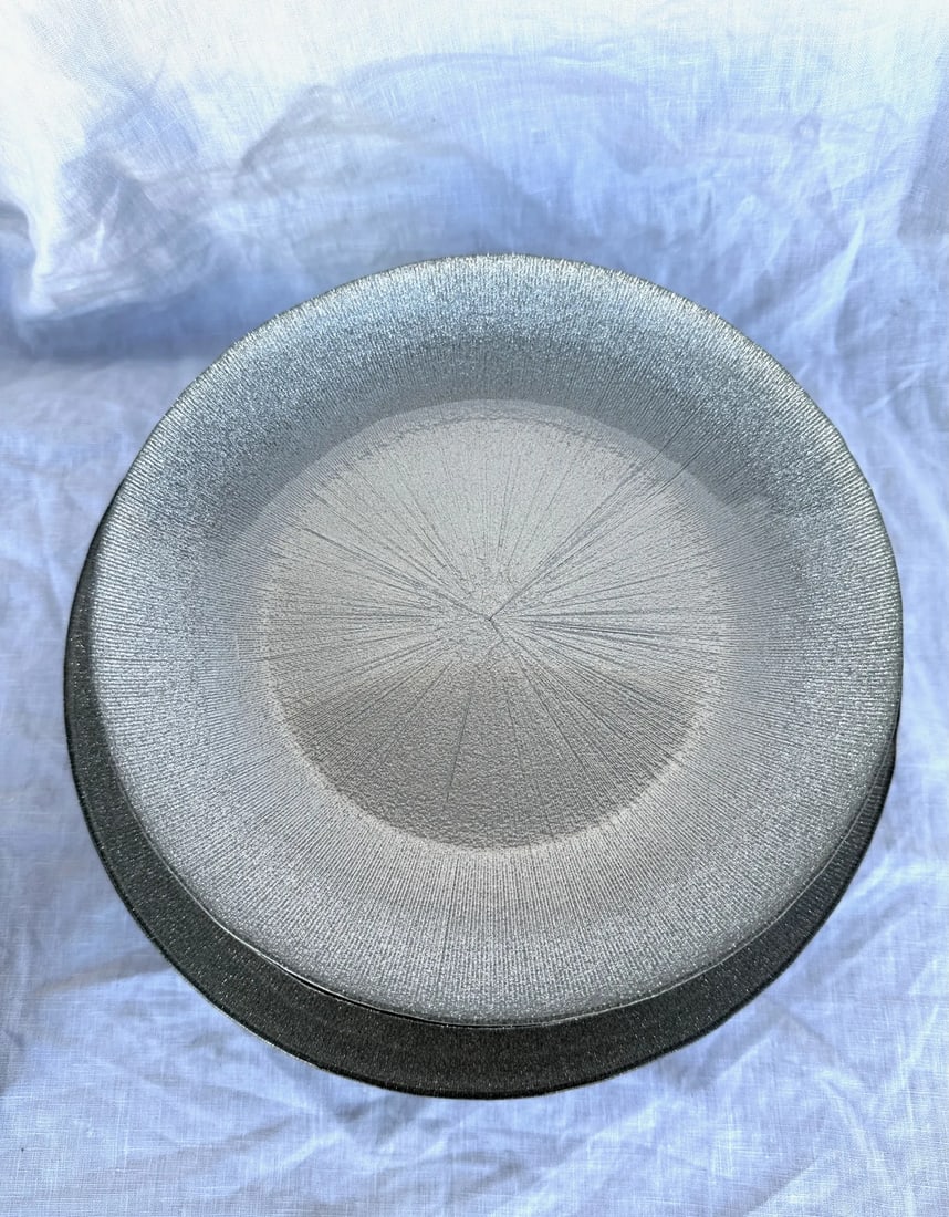 Hand Painted Turkish Silver Sparkle Dinnerware Set - 6