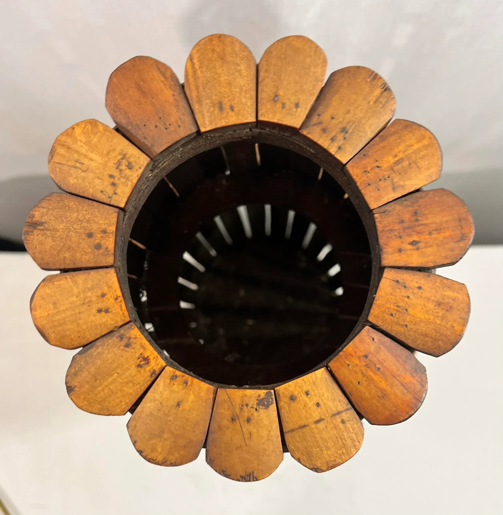 Vintage BoHo Chic Split Bamboo Floor Vase - 4