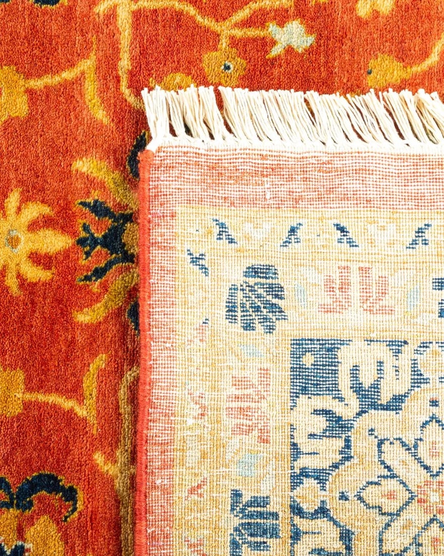 Mogul, One-of-a-Kind Hand-Knotted Area Rug - Orange, 6' 0" x 9' 0" - 5