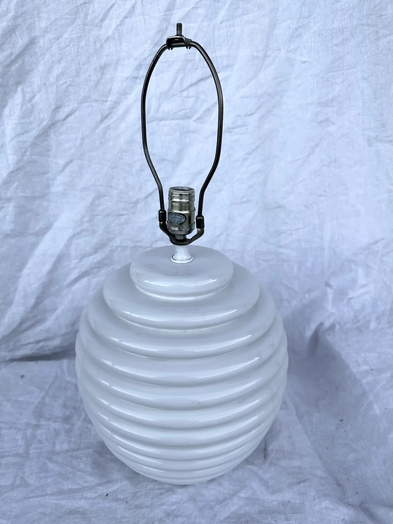 Vintage Postmodern Ceramic Beehive Table Lamp - 2