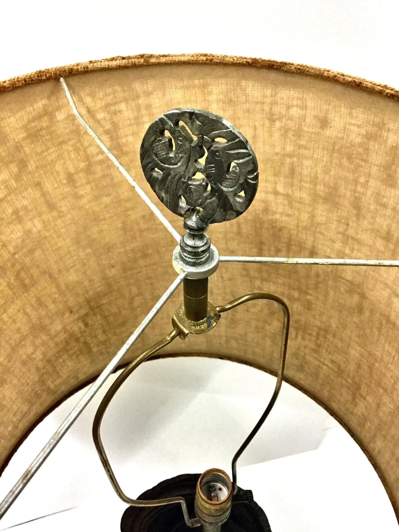 1960s Brutalist Asian Table Lamp - 10