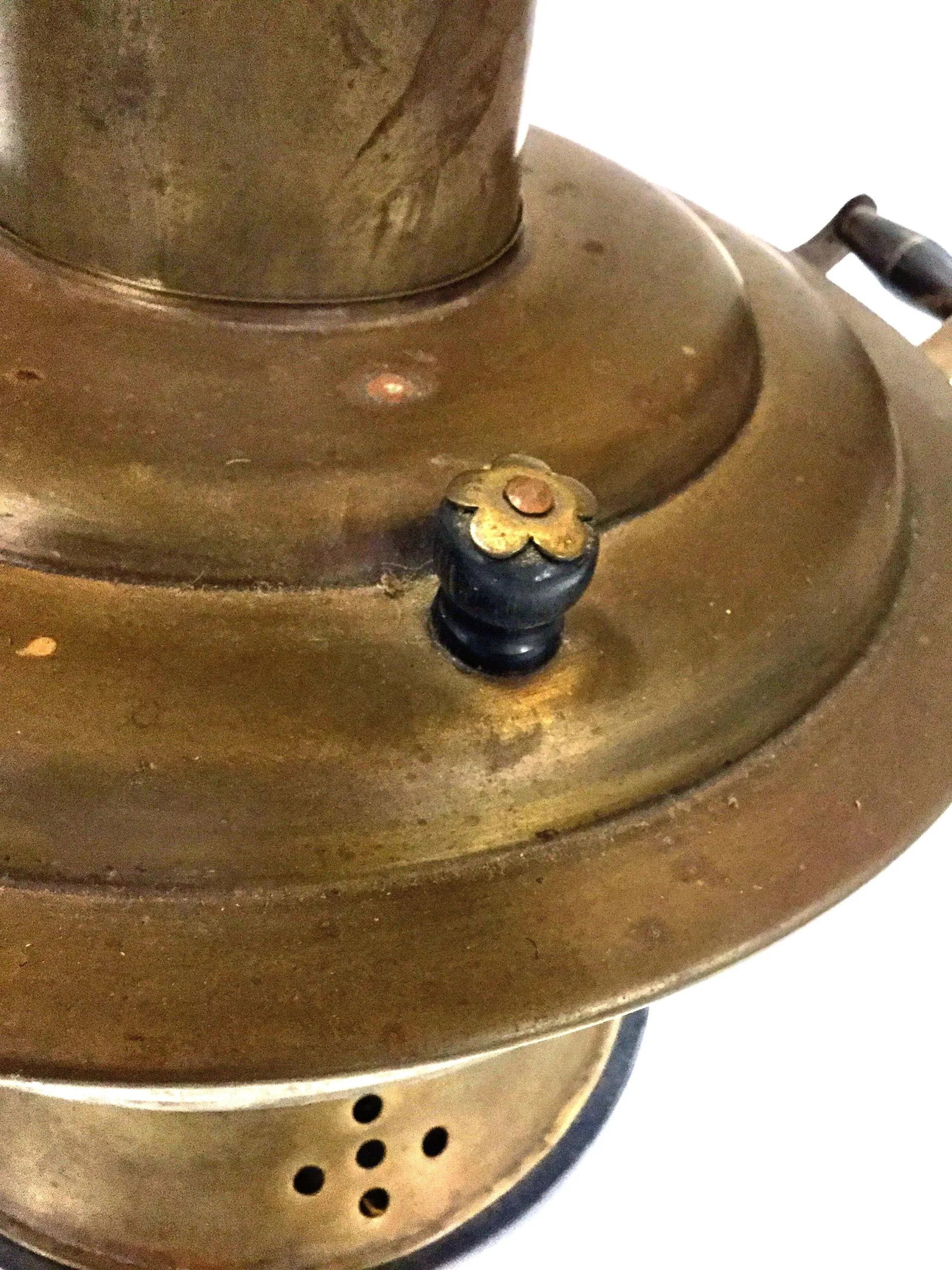 Vintage Mid Century Brutalist Brass Table Lamp - 5