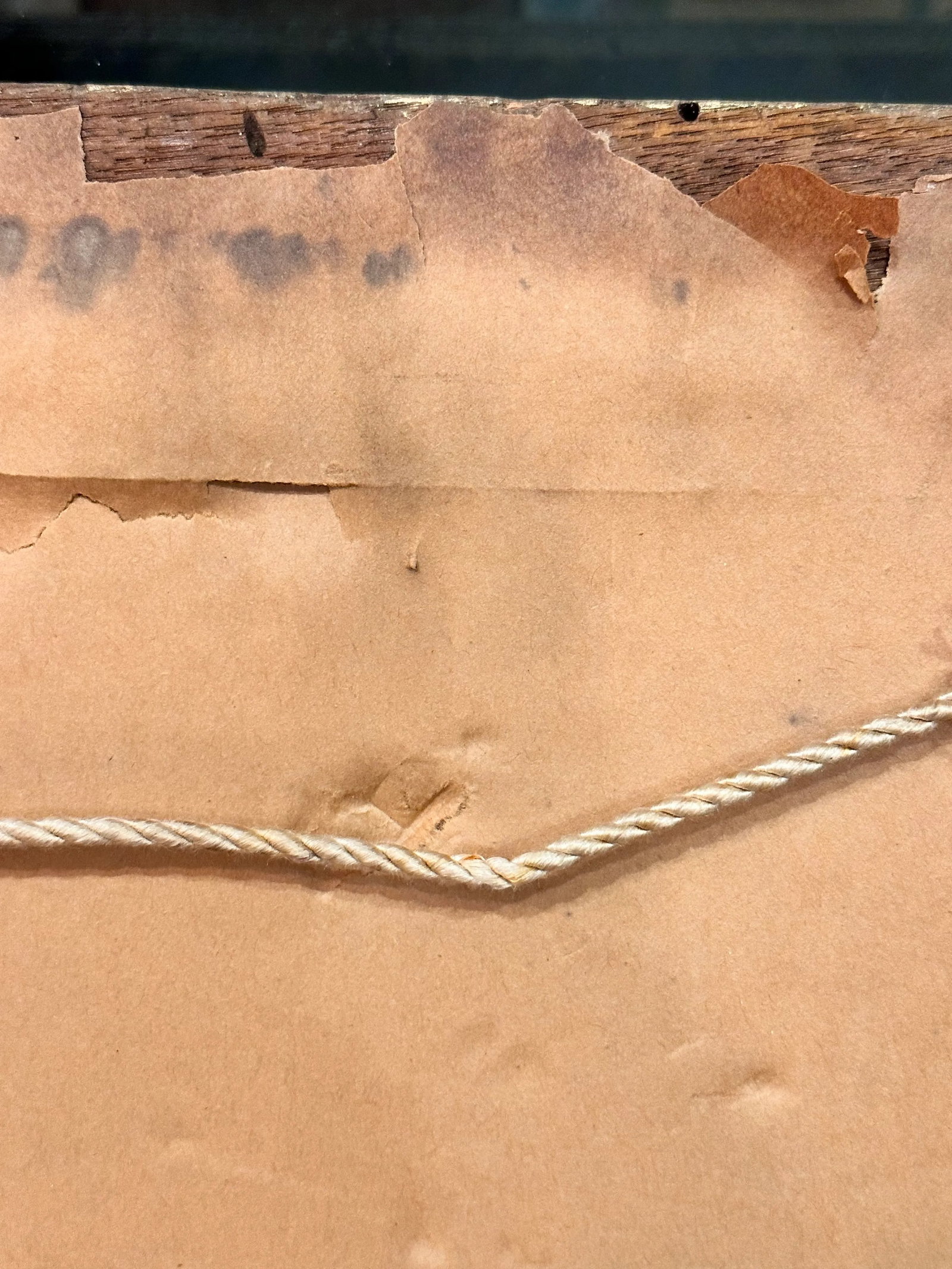 Antique Victorian Floral Gilded Plaster Oak Wood Frame Mirror - 12