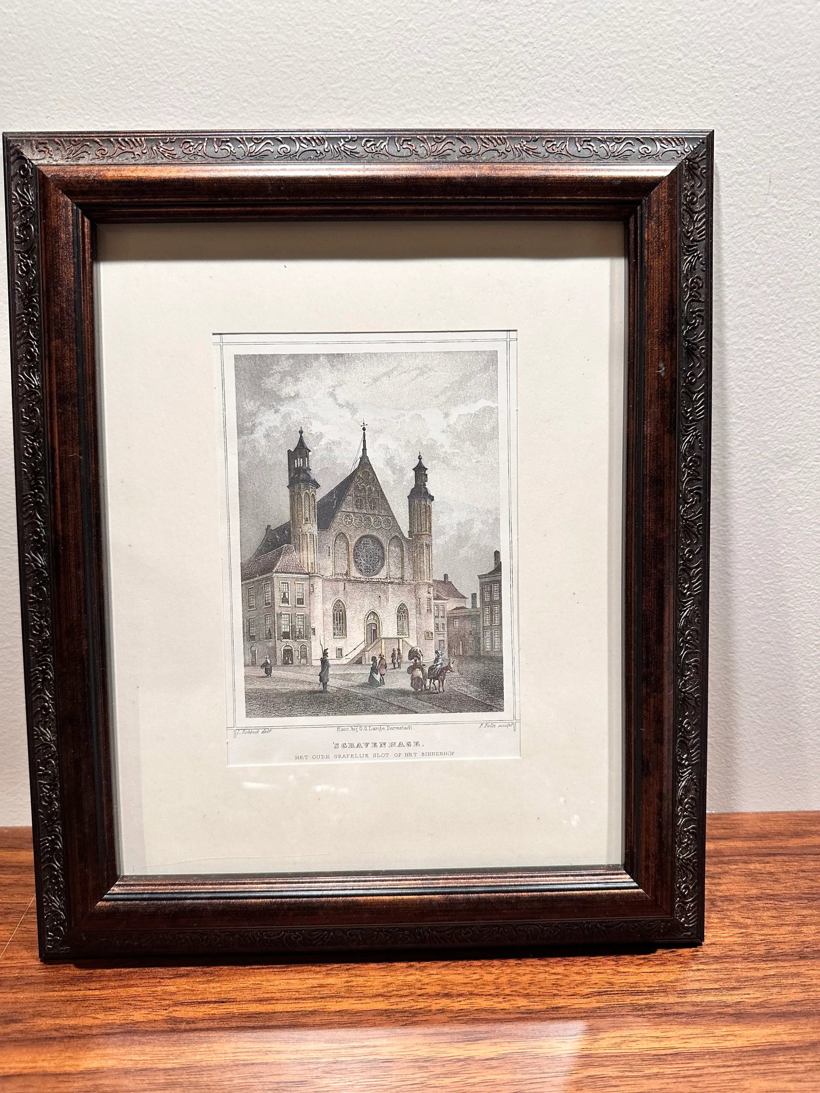 Lithograph Colored Print the Hague Netherlands Binnenhof - 4