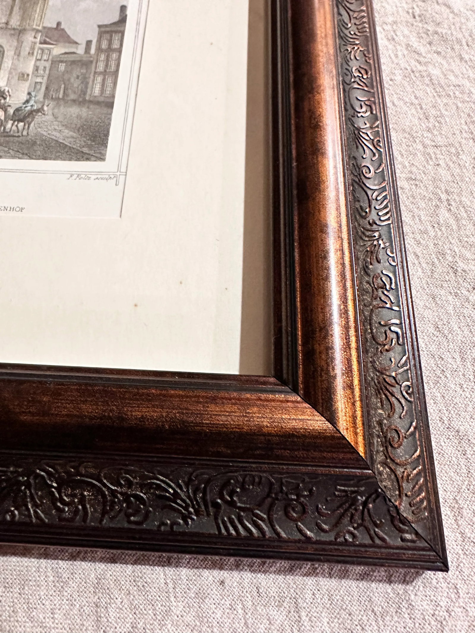 Lithograph Colored Print the Hague Netherlands Binnenhof - 9